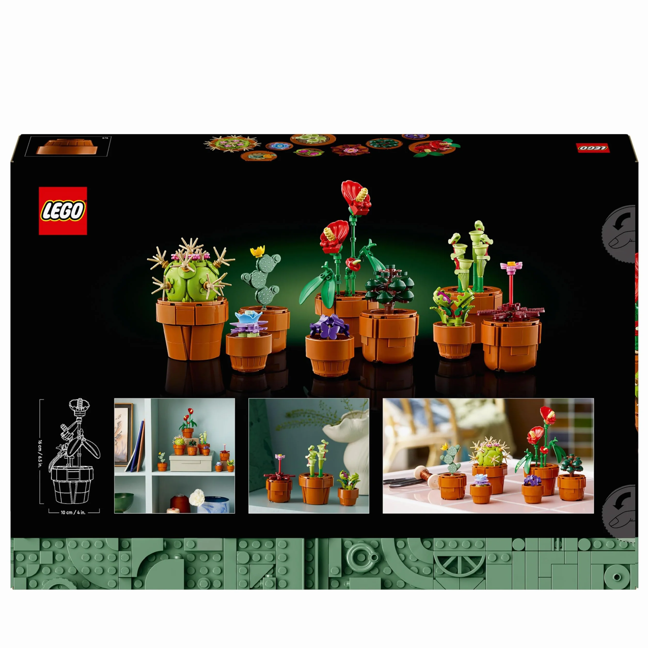 LEGO Botanicals Les Plantes Miniatures 10329 9 Plantes artificielles Cactus à Construire pour Adulte