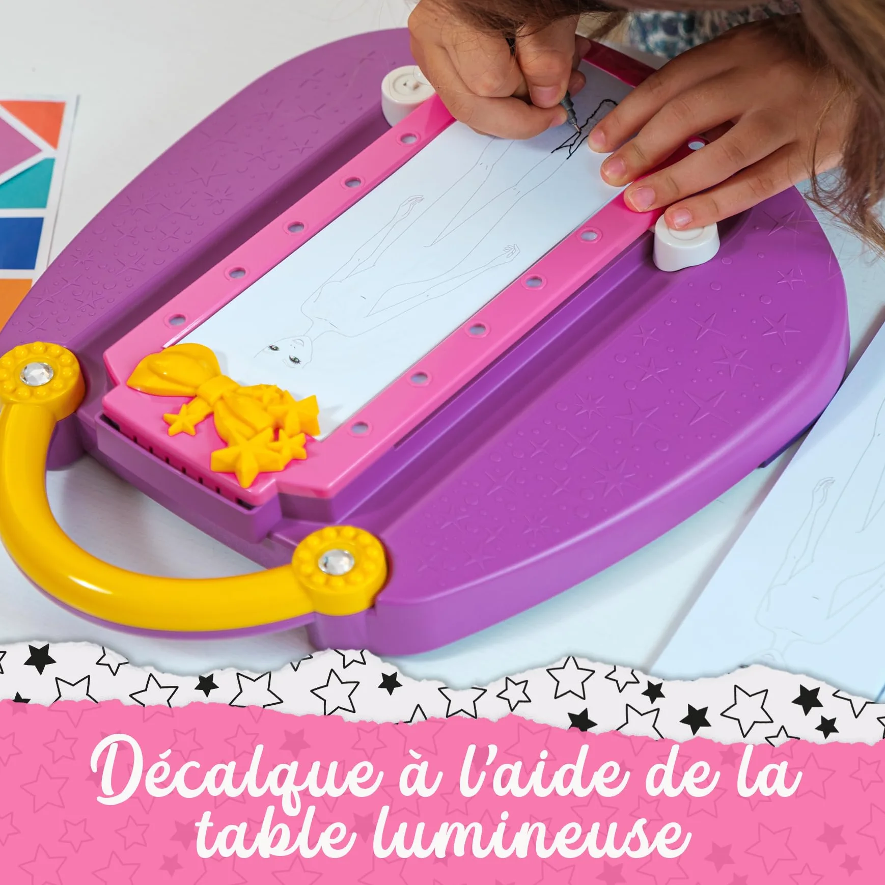 Ravensburger Looky Studio Table à dessin lumineuse enfant Dessin mode Kit créatif styliste 500 combinaisons