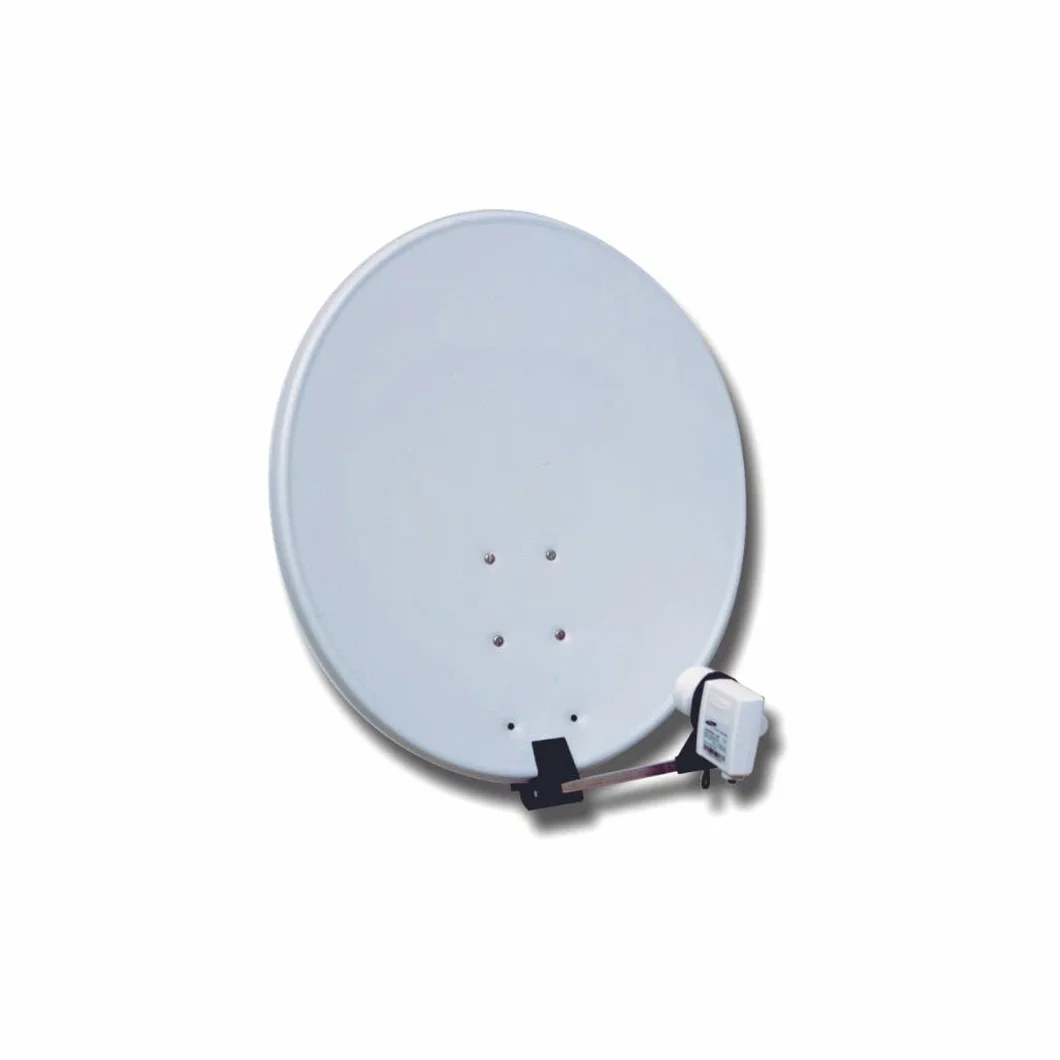 Antenne Parabole Satellite 80 cm Acier LNB Universel Blanche