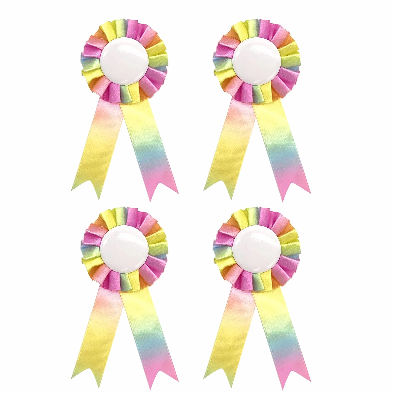 Lot de 4 rosaces pour chevaux avec arcs colorés - Accessoires de fête DIY pour événements sportifs