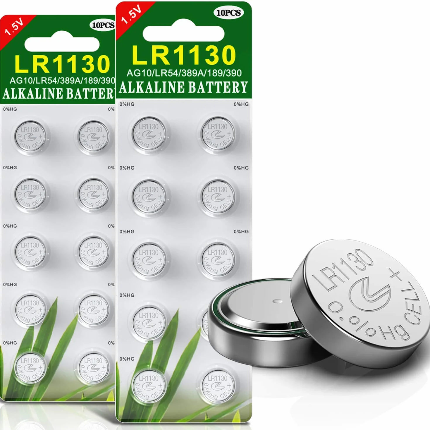 Piles Bouton alcaline LR1130 AG10 - Paquet de 20
