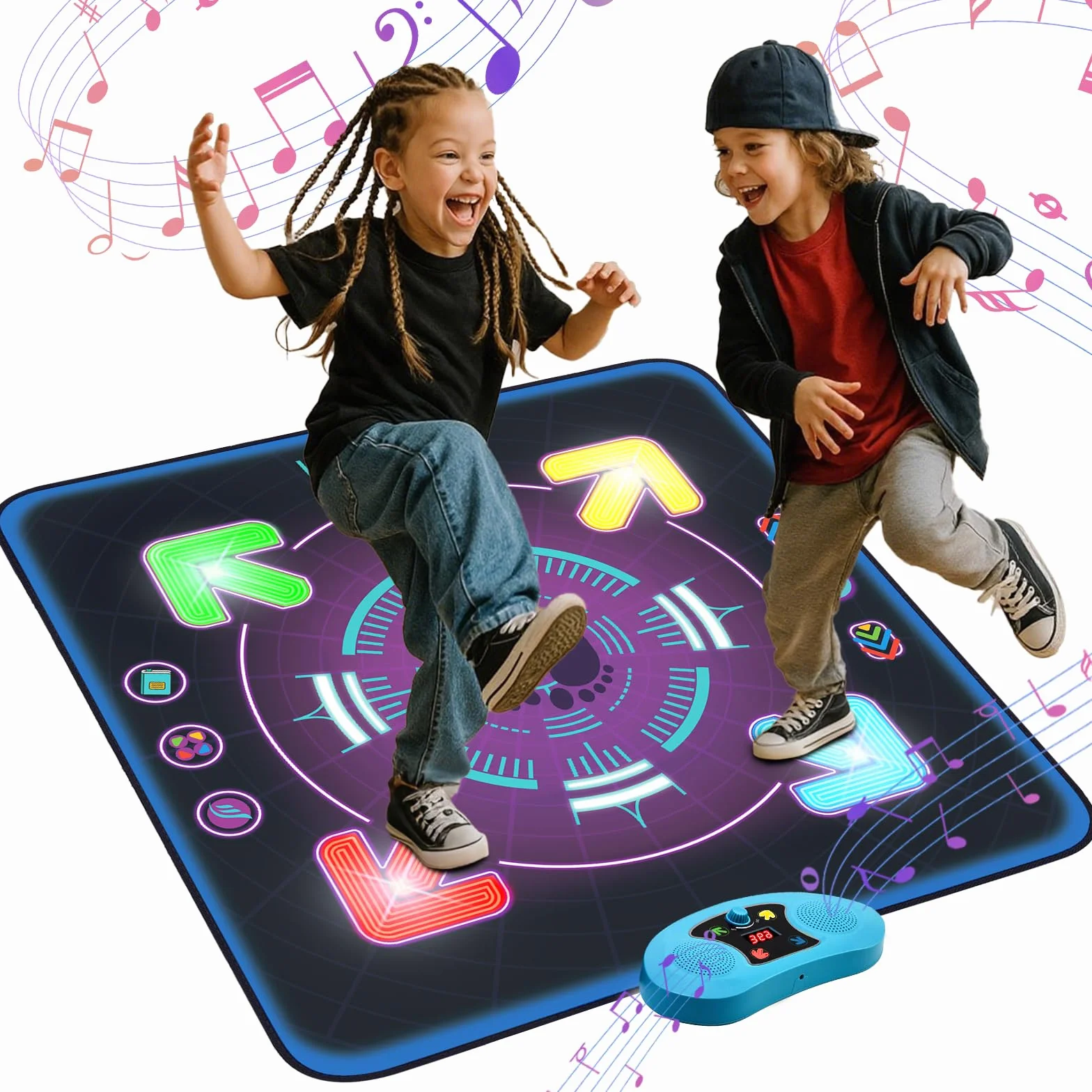 Tapis de Danse Musical LED pour Enfants 3-12 Ans, Cadeau Noël Garçons Filles