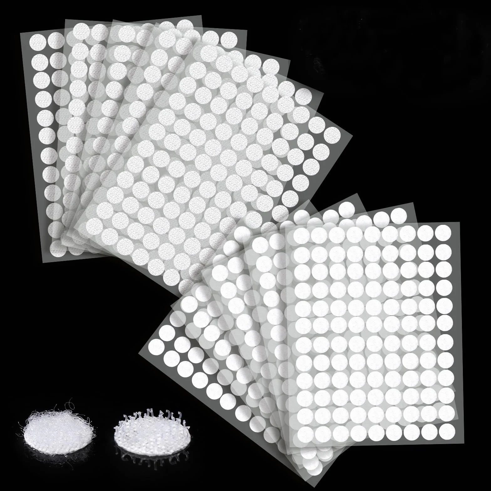 Vinabo 1080 Pcs Scratch Autocollant Double Face Rond 10 mm pour DIY Photos Travaux Manuels