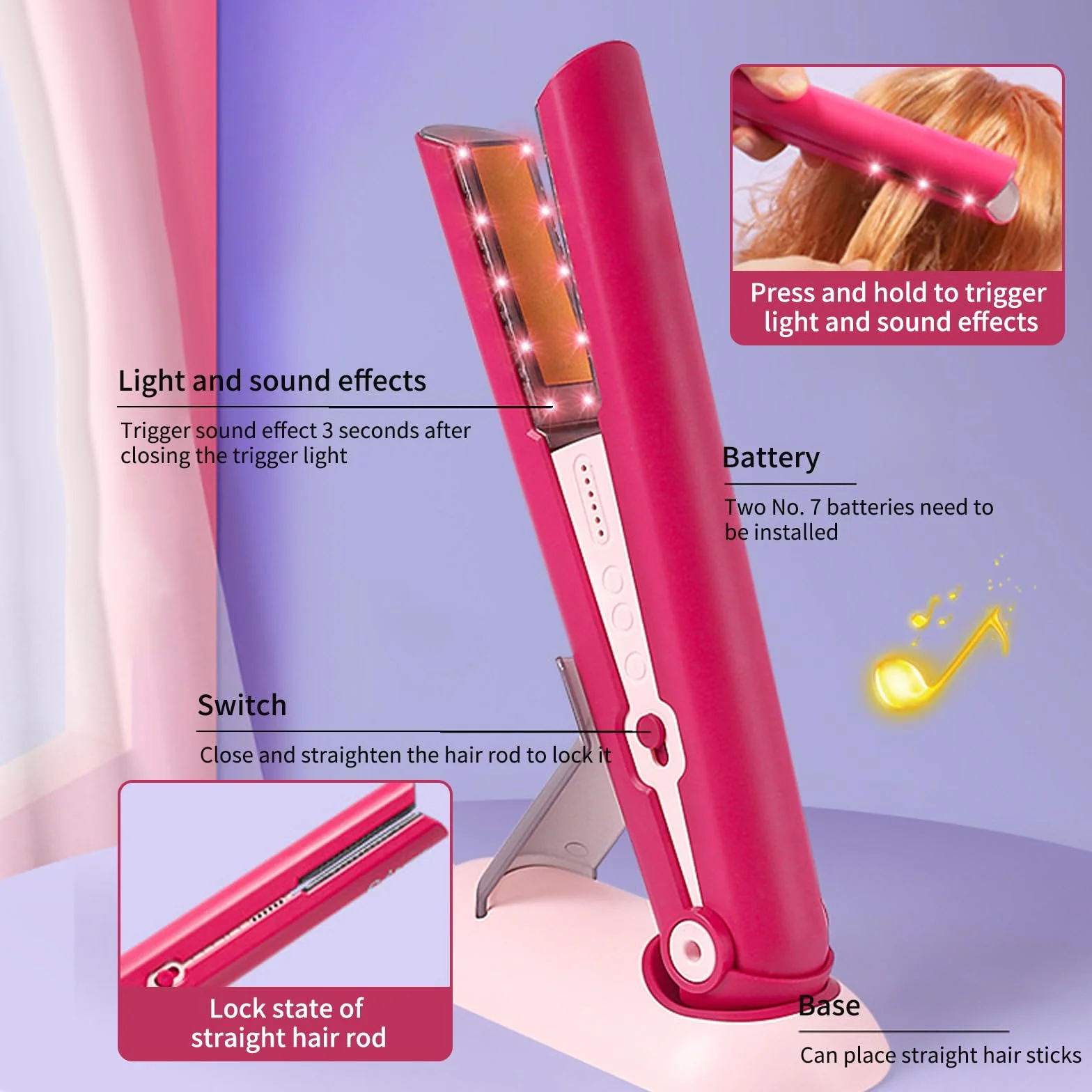 Ensemble de Salon de Beauté 22 Pièces Kit Coiffure Enfants Jouets Simulation Coiffeur 3+ Ans
