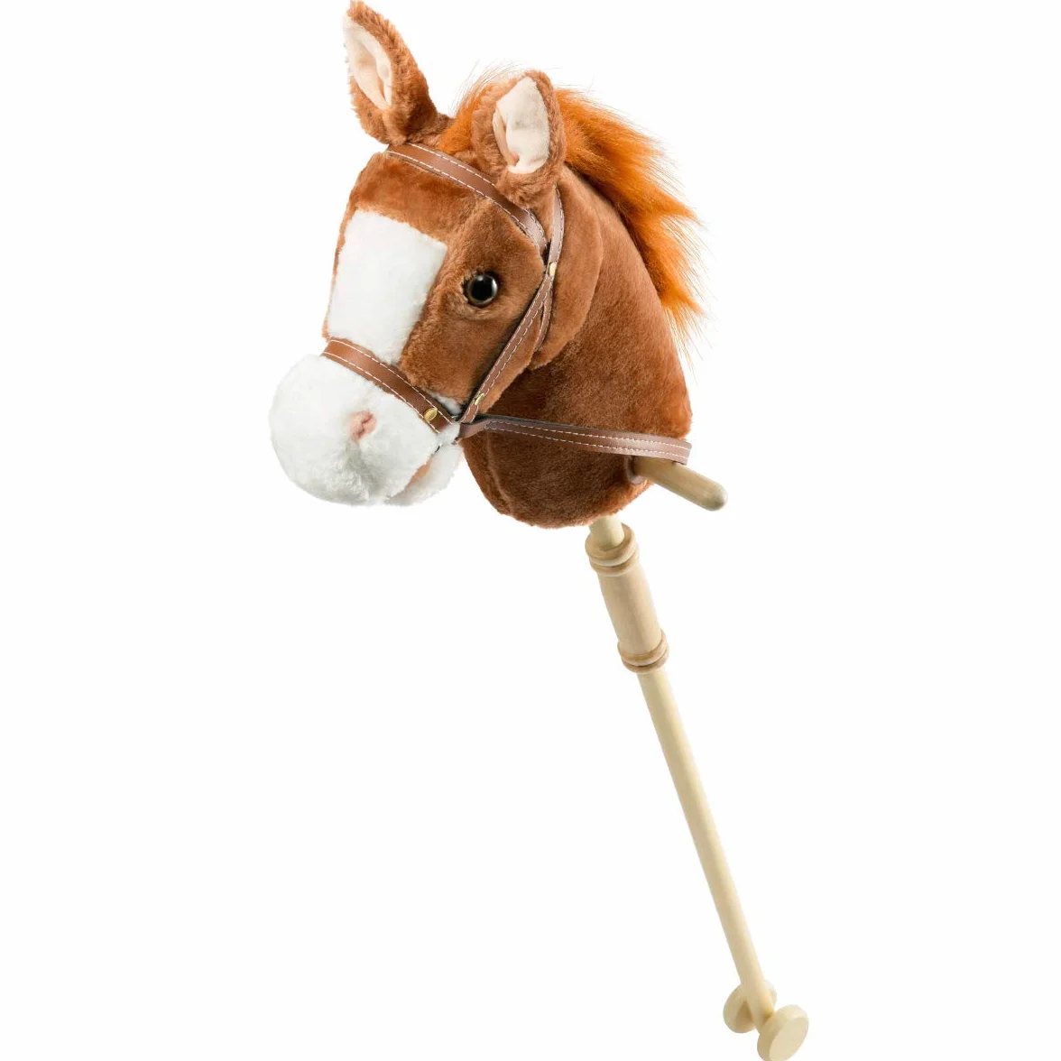HollyHOME Bâton de Cheval avec Jouet Sonore 91,4 cm Marron Foncé