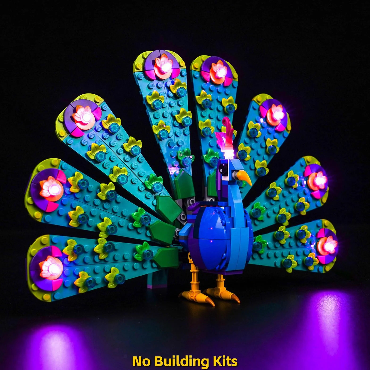 BrickBling Jeu de lumières LED compatible avec Lego 31157 Le paon exotique