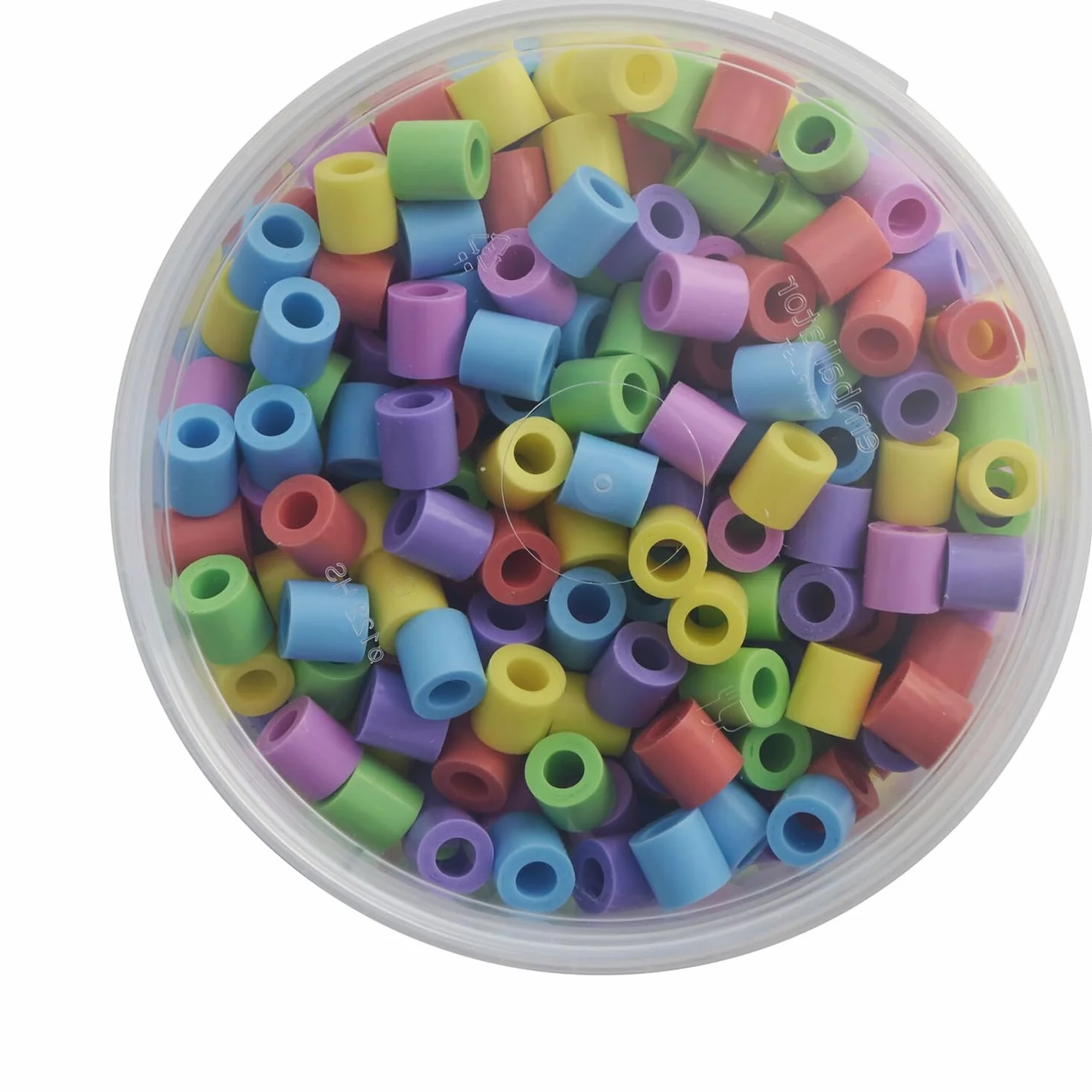 HAMA Pot perles à repasser Maxi pastel 600 perles 10 mm Mélange de couleurs