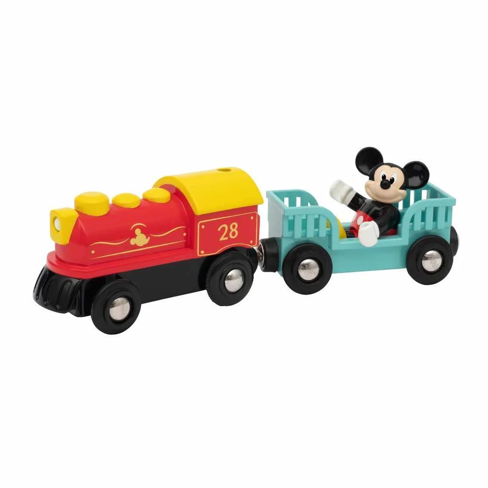 BRIO Mickey Mouse Train à pile Train électrique avec figurine Jouet dès 3 ans