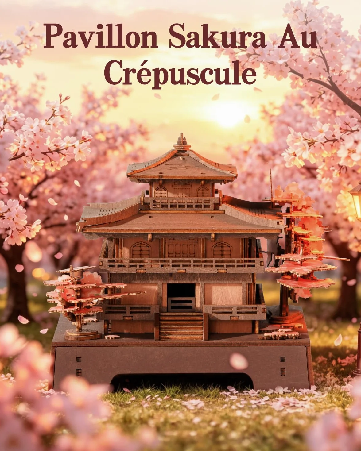 ROBOTIME Puzzles 3D Sakura, Maquettes en Bois pour Adultes et Adolescents
