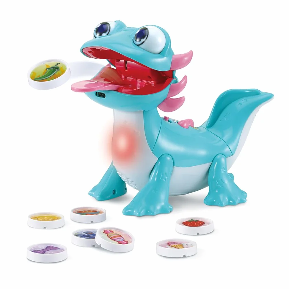 VTech Zébulon Mon Compagnon Glouton Animal Interactif Axolotl Qui Parle Chante Mange et Réagit Jouet Éducatif Cadeau Enfant Dès 2 Ans
