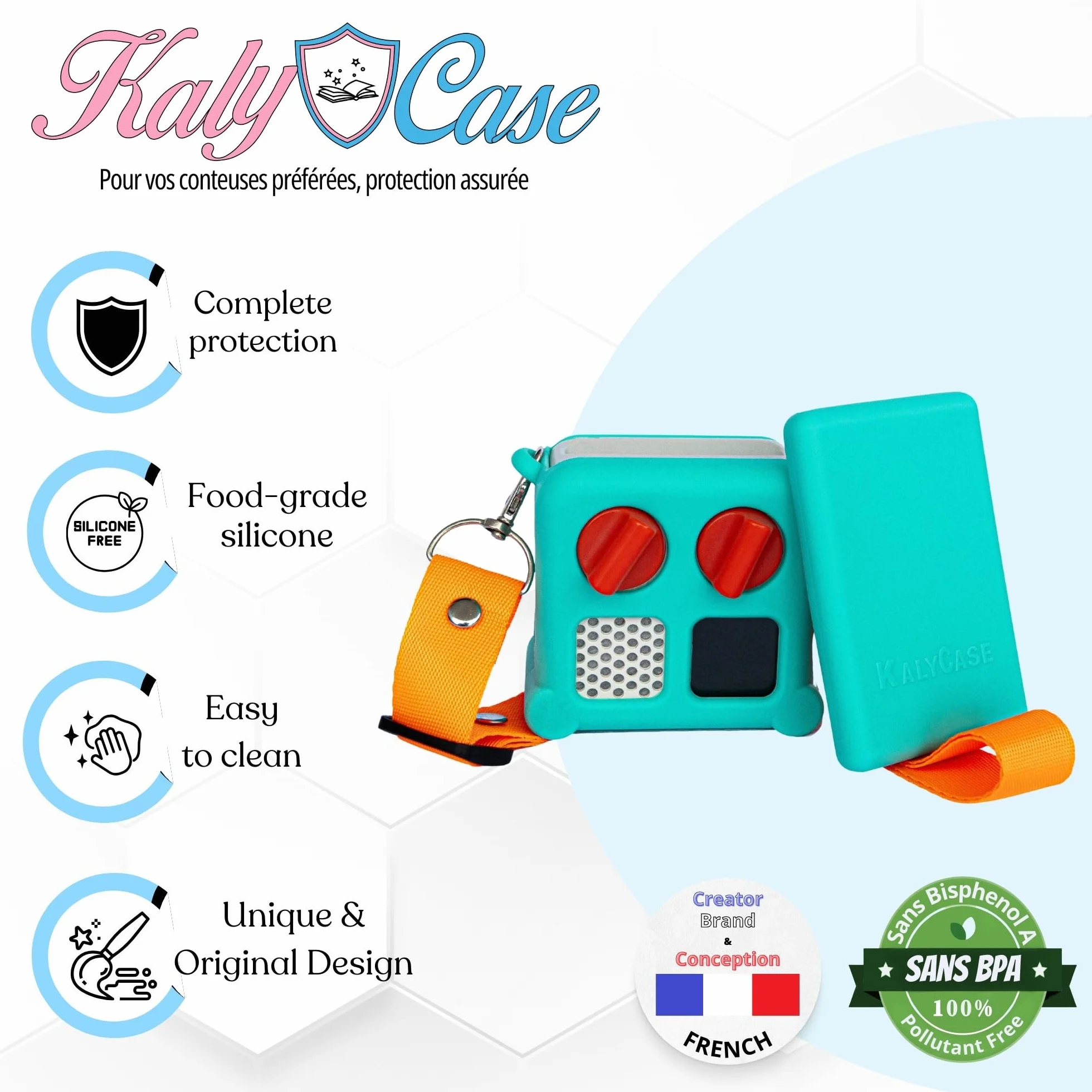 Coque Silicone YOTO Mini avec Pochette Porte-Cartes et Bandoulière Détachable Vert