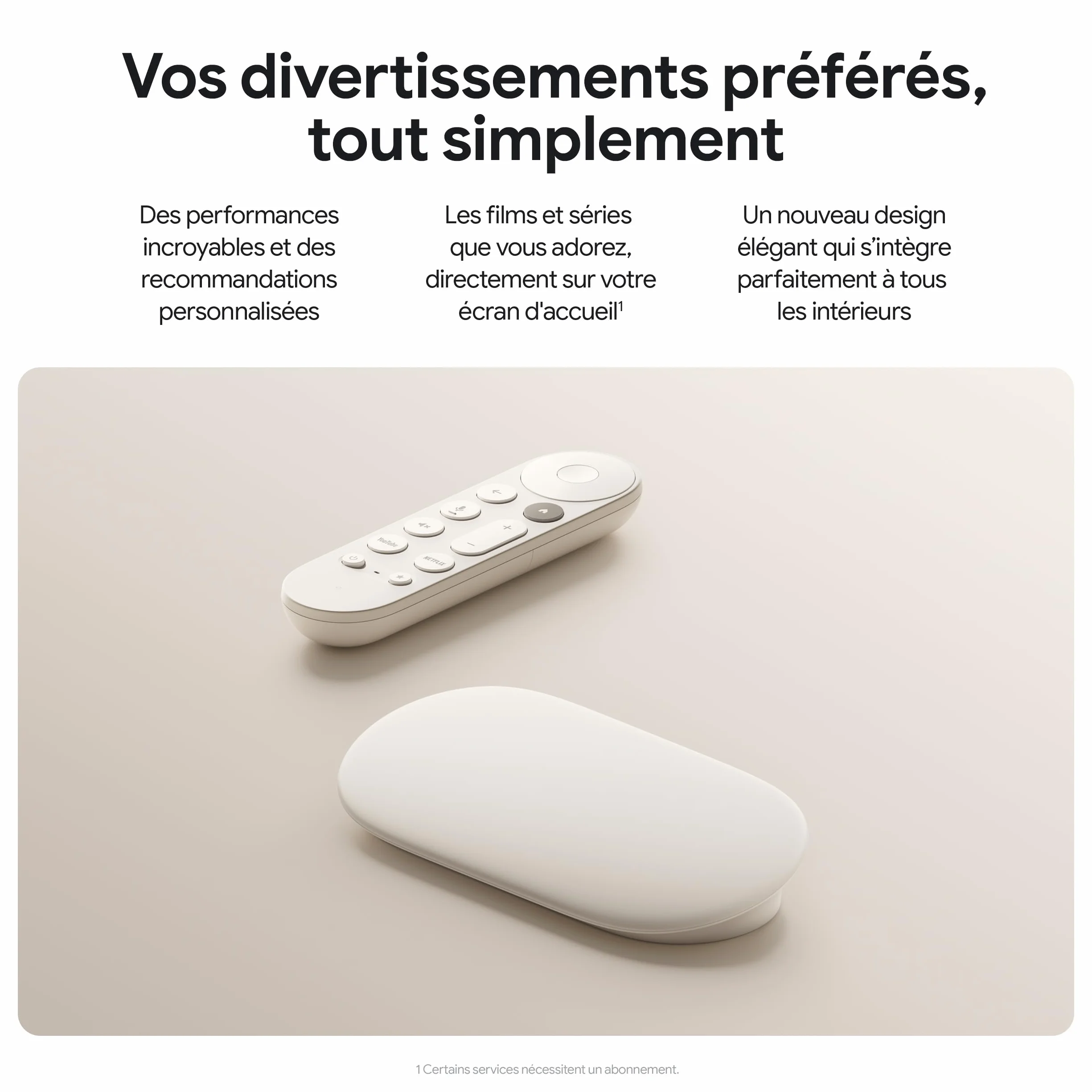 Google TV Streamer Blanc 32GB