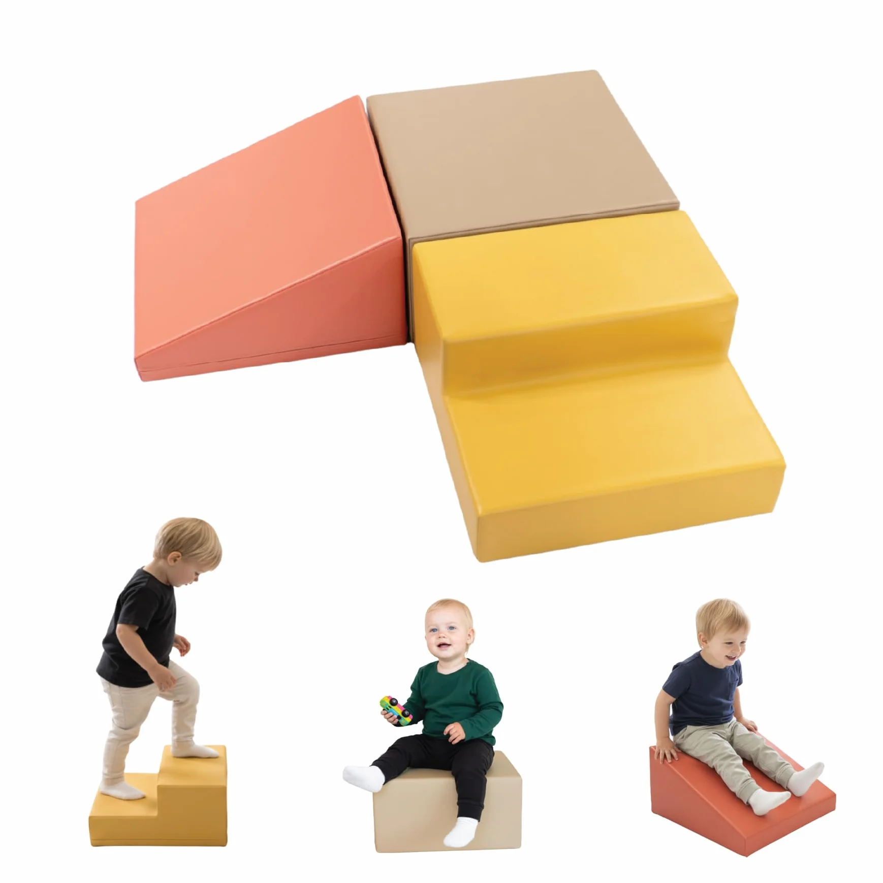 IGLU Soft Play Lot de 3 Blocs Mousse Motricité Bébé Géants Montessori Parcours Enfant Fabriqué en Europe