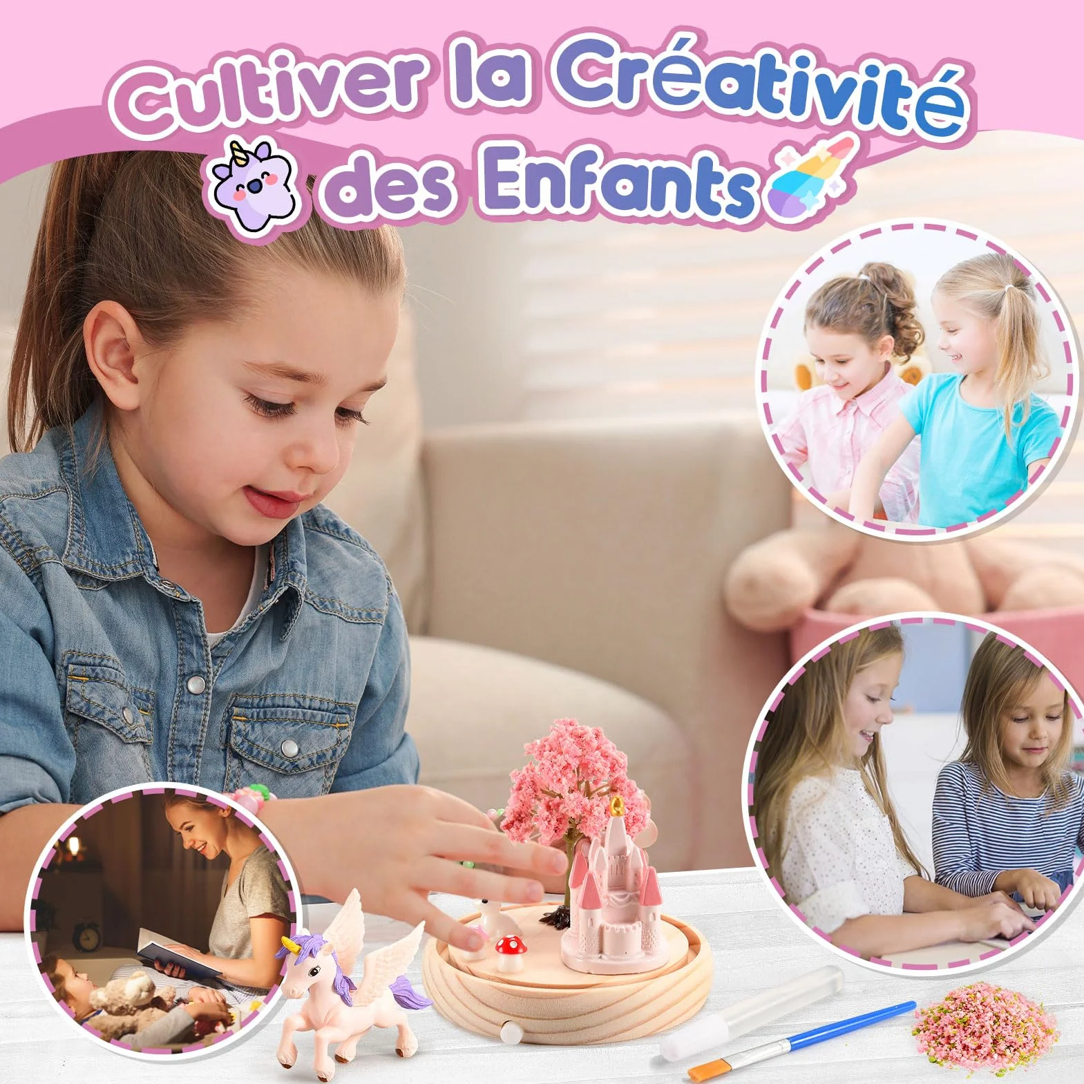 HappyGoLucky Veilleuse Licorne DIY pour Filles 3-12 Ans Ensemble Artisanat Cadeau