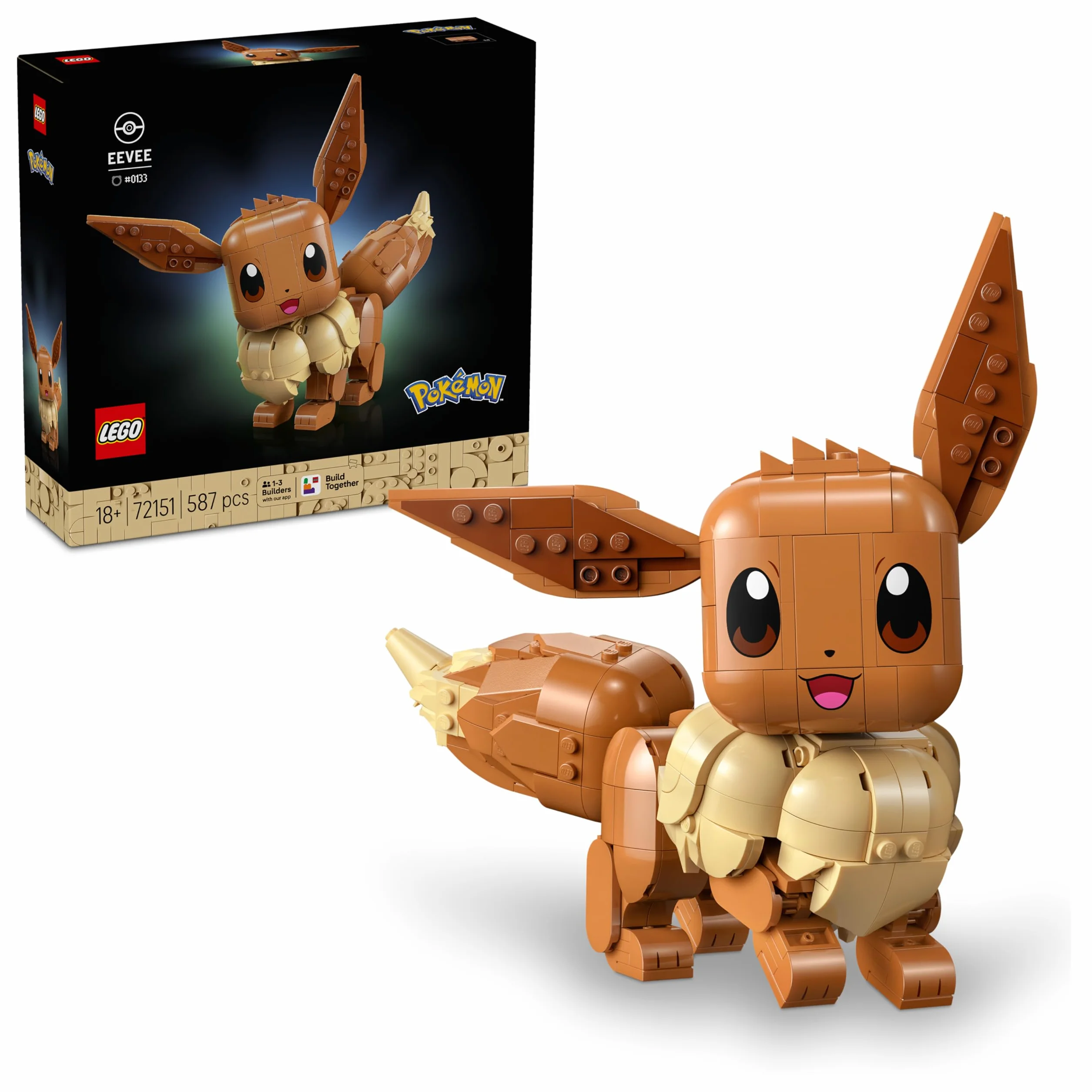 LEGO Pokémon Évoli Figurine Set de Construction pour Adulte Maquette Anime 72151