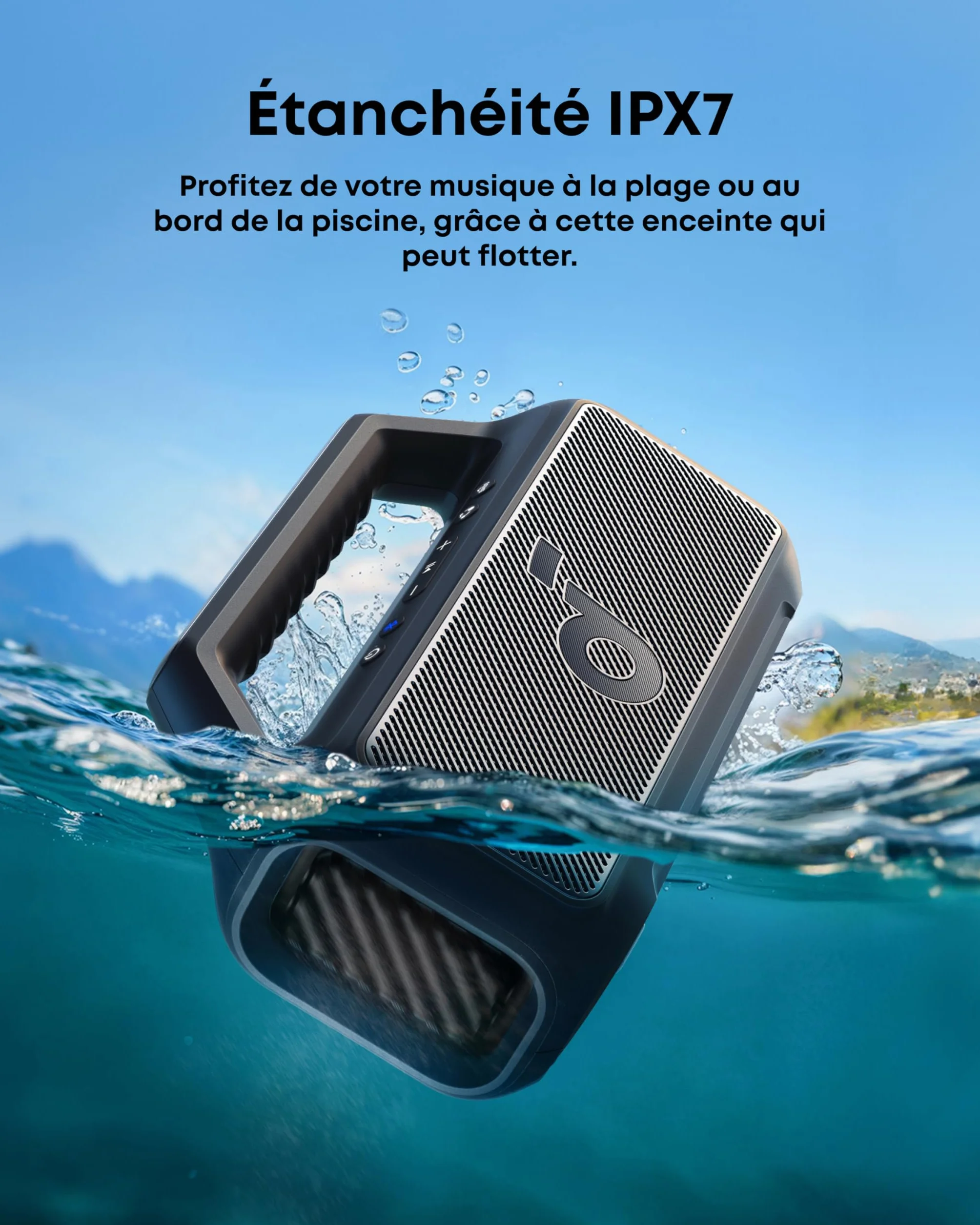 Soundcore Boom 2 Enceinte Bluetooth Portable 80W BassUp 2.0 IPX7 24h USB-C Bluetooth 5.3