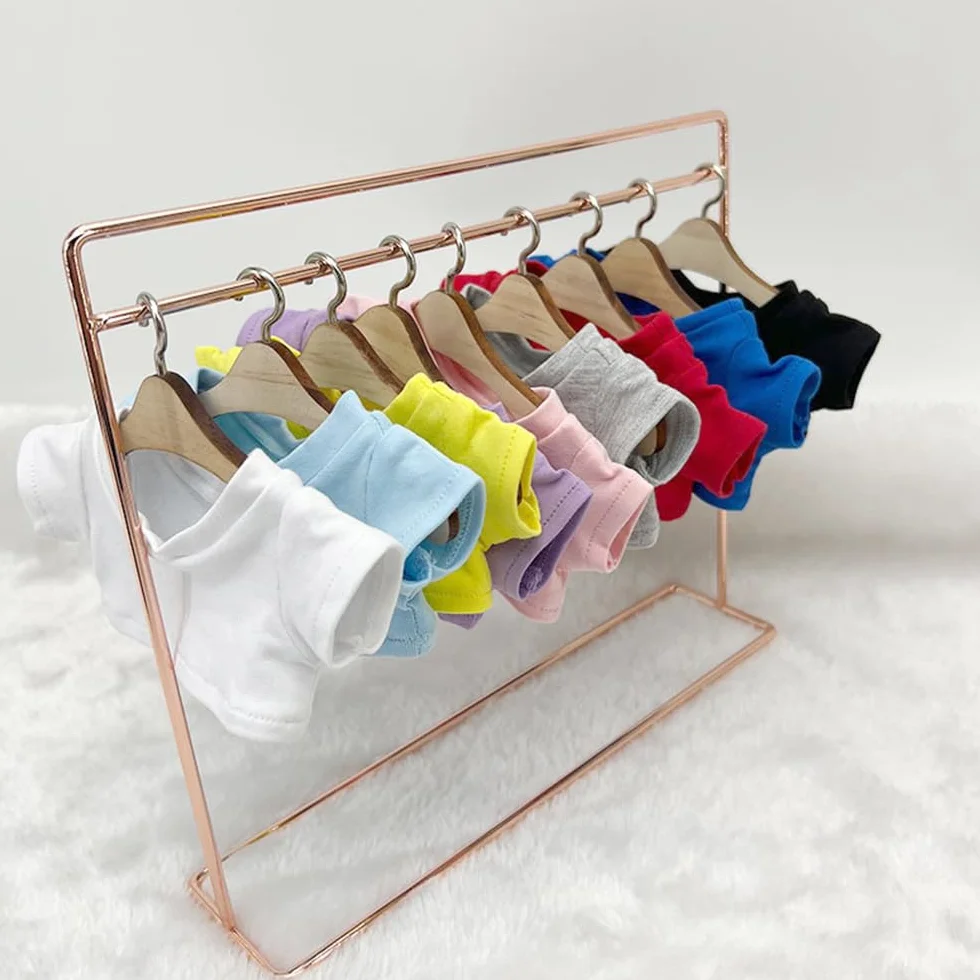 Vêtements de poupée en peluche 10-20 cm t-shirt multicolore chemises déguisement