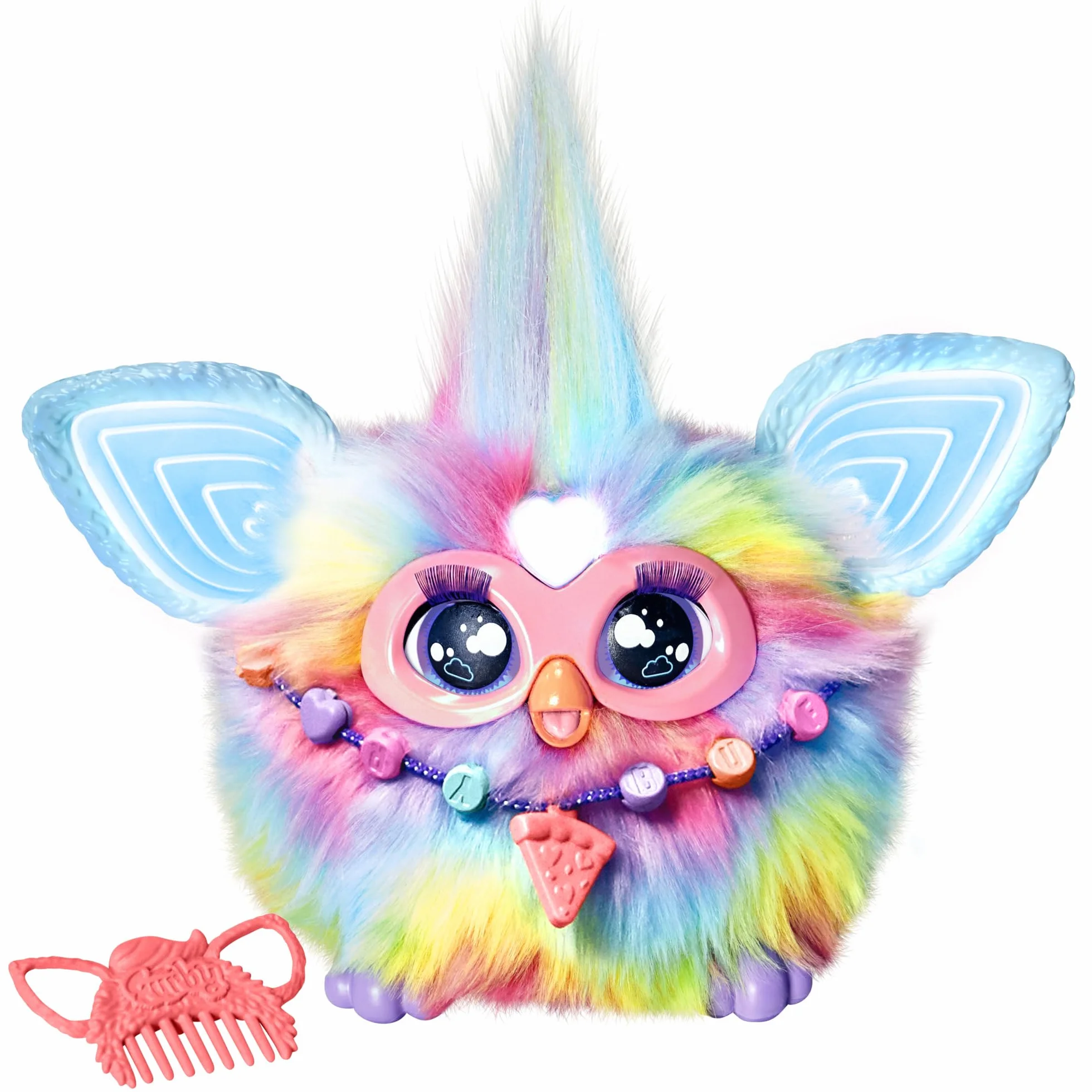 Hasbro Furby Tie Dye Peluche Parlante Qui Brille dans Le Noir Version française