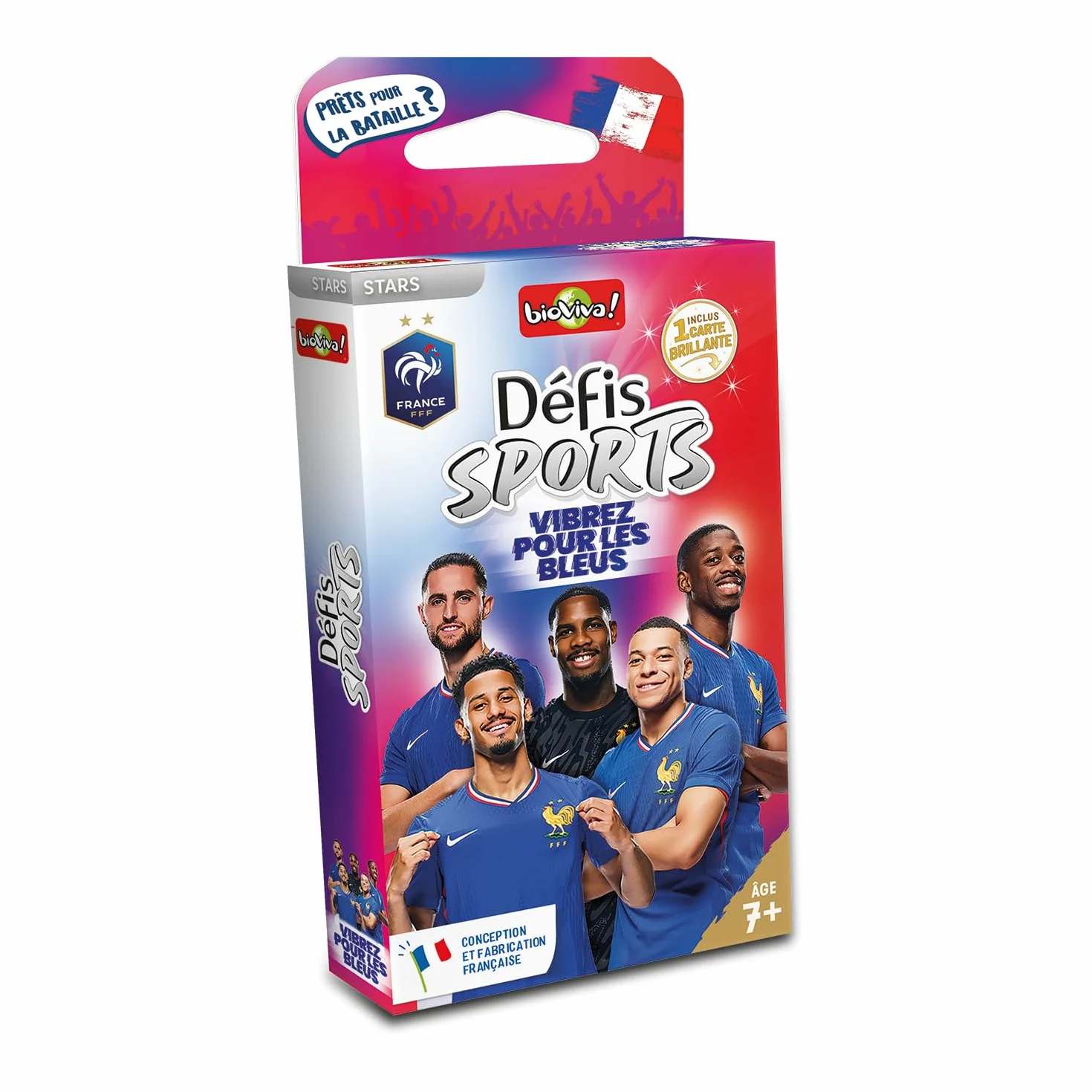 Bioviva Défis Sports Jeu de Cartes Enfant Bataille Foot Fédération Française de Football 7 Ans 2-6 Joueurs