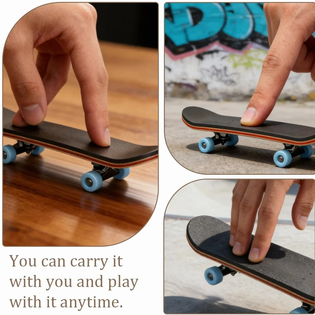 Skate à Doigts en Alliage en Bois d'Érable Réduire la Pression, Planches à Doigts Stylées, 99 x 29 x 20 mm