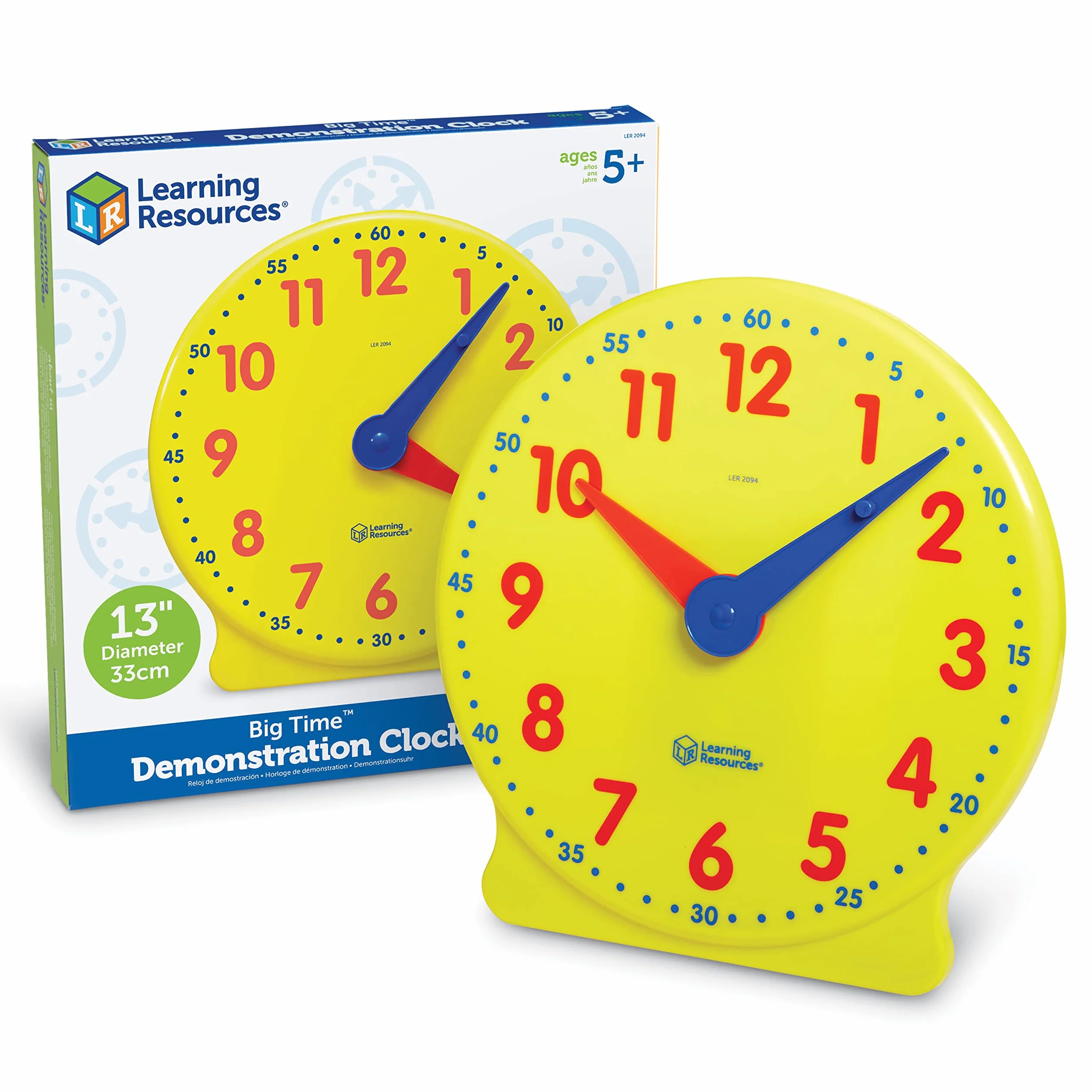 Learning Resources Big Time™ Horloge d'apprentissage de démonstration 12 Heures