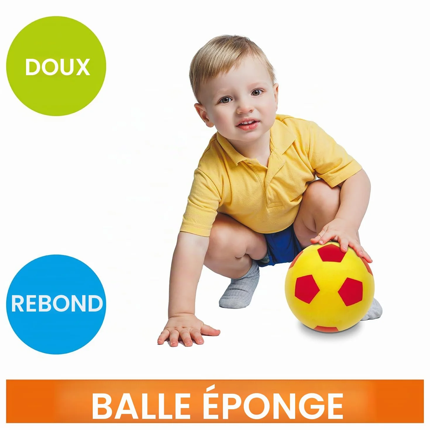 Mondo Toys Soft Ball 120 Ballon en Mousse diamètre 12 cm Balle Souple Couleurs Mixtes