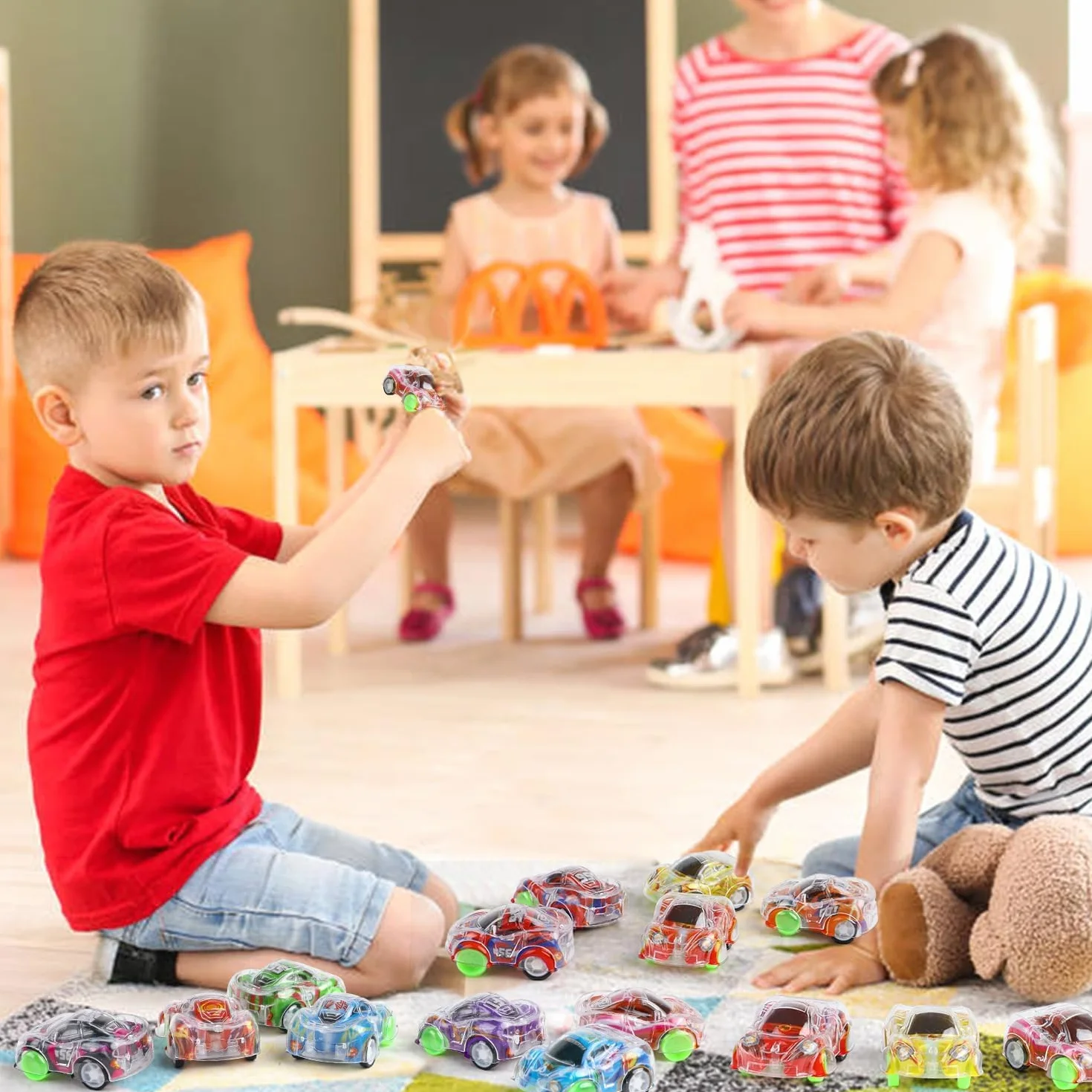 DERAYEE Mini Voiture à Friction, Jouet Voiture Enfant 30PCS