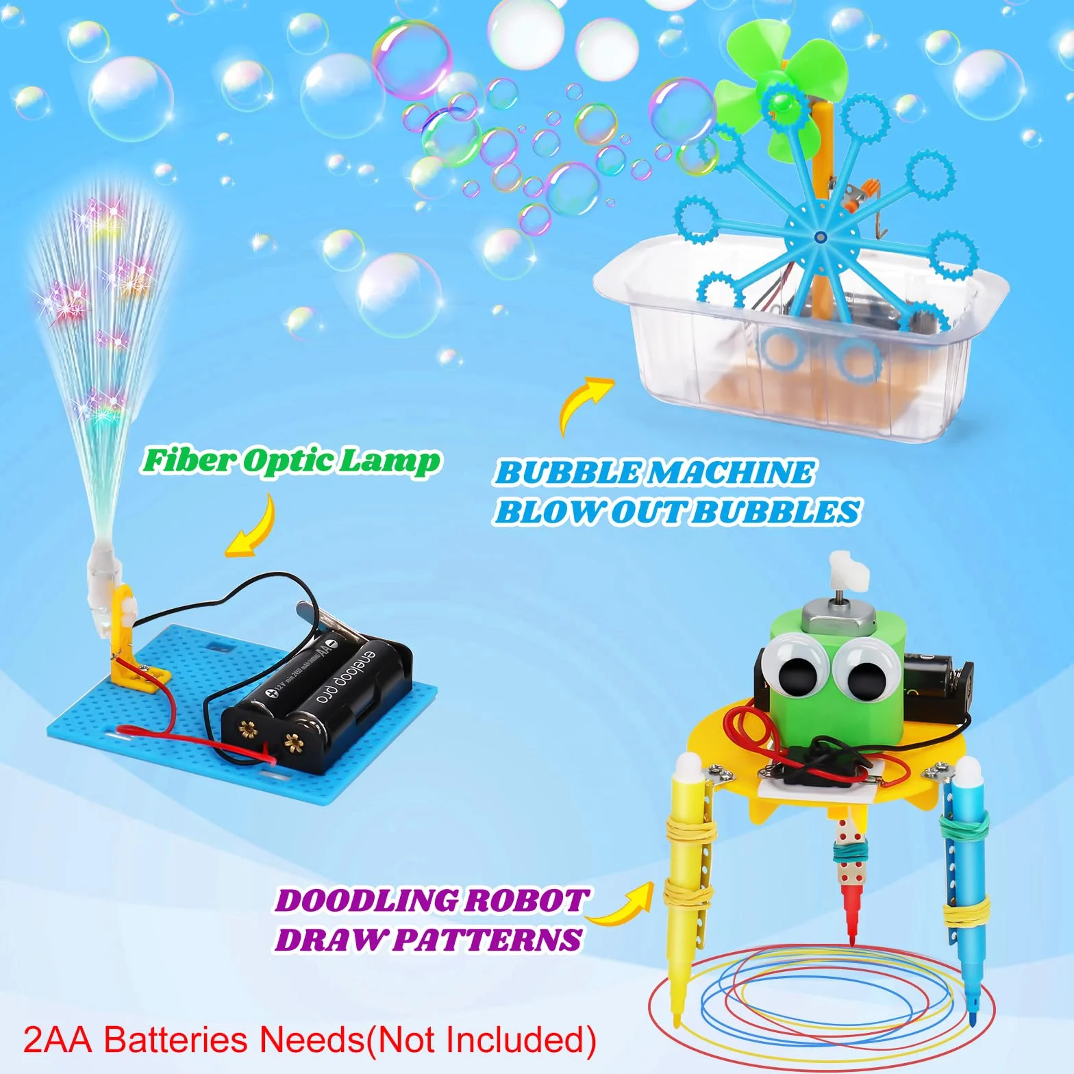 Kit Expériences Scientifiques Enfants 6-10 Ans, Robot Jouet Construction Bricolage Éducatif STEM Garçons Fille Cadeau