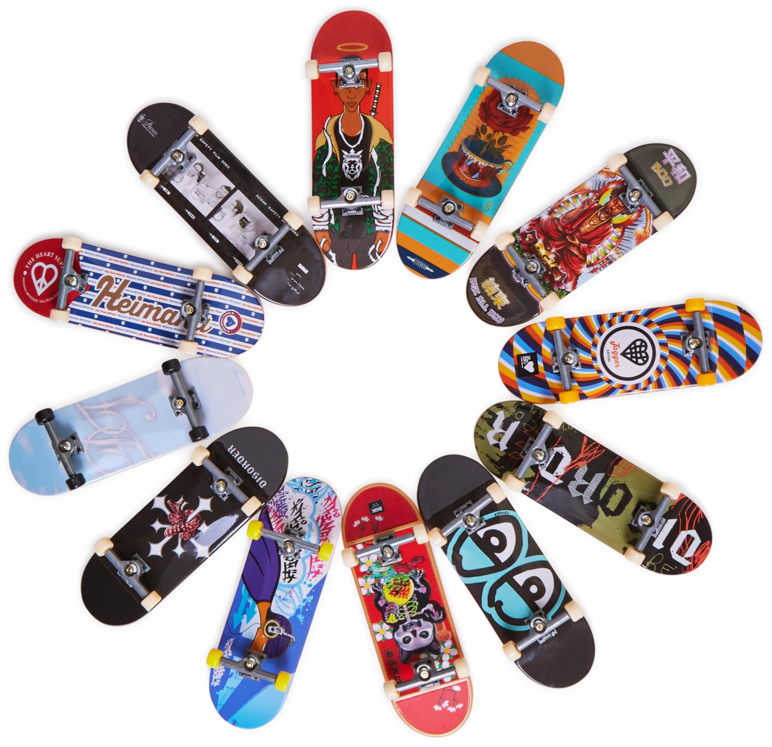 Tech Deck Pack 1 Authentique Finger Skate 96 mm À Personnaliser avec Autocollants Mini Skate Doigt Jouet Enfant 6 Ans+