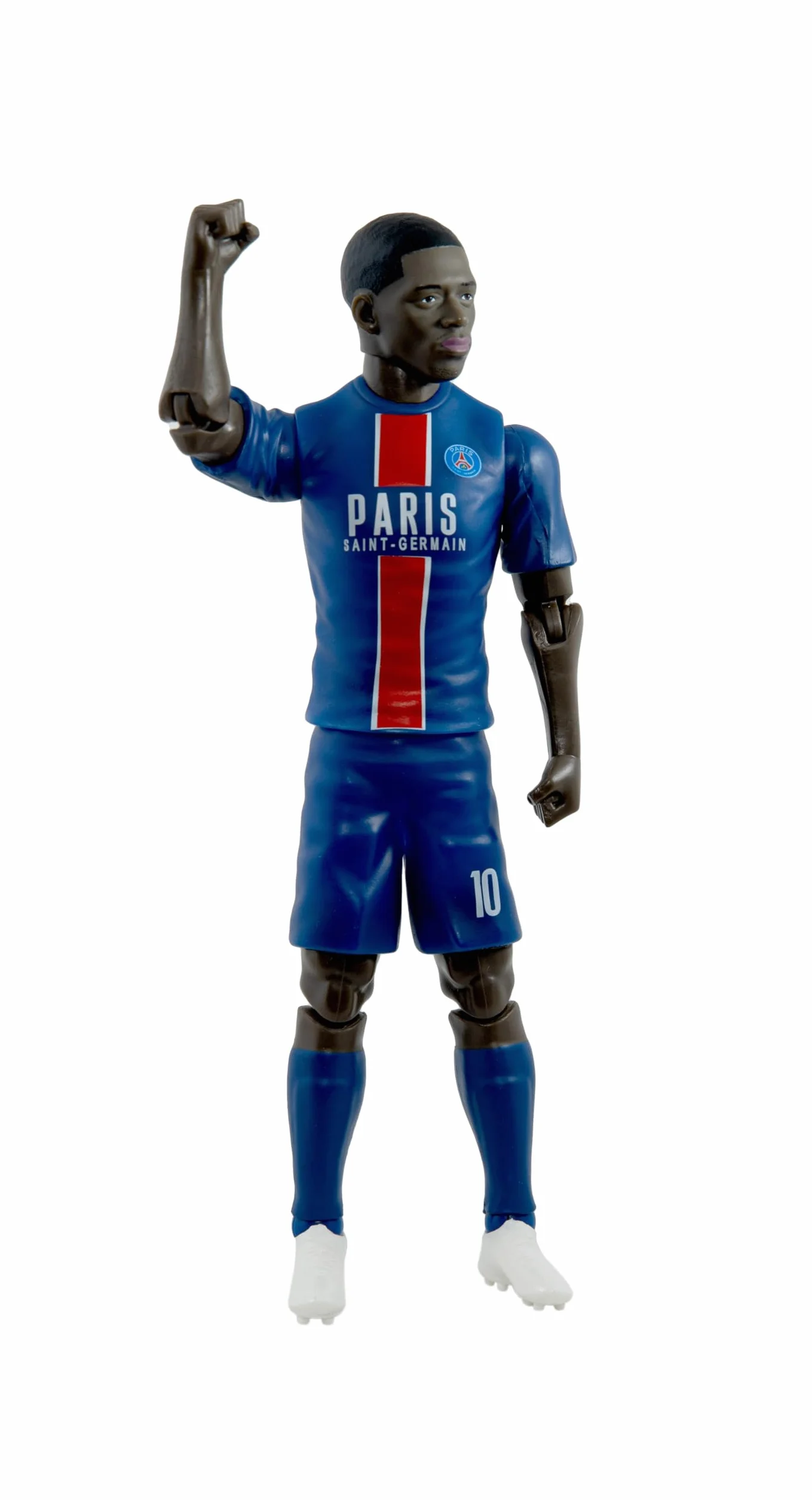 Megableu Figurine Football PSG Ousmane Dembélé N°10 20 cm Réaliste Articulée 10 Points Licence Officielle Jouet Fan Paris