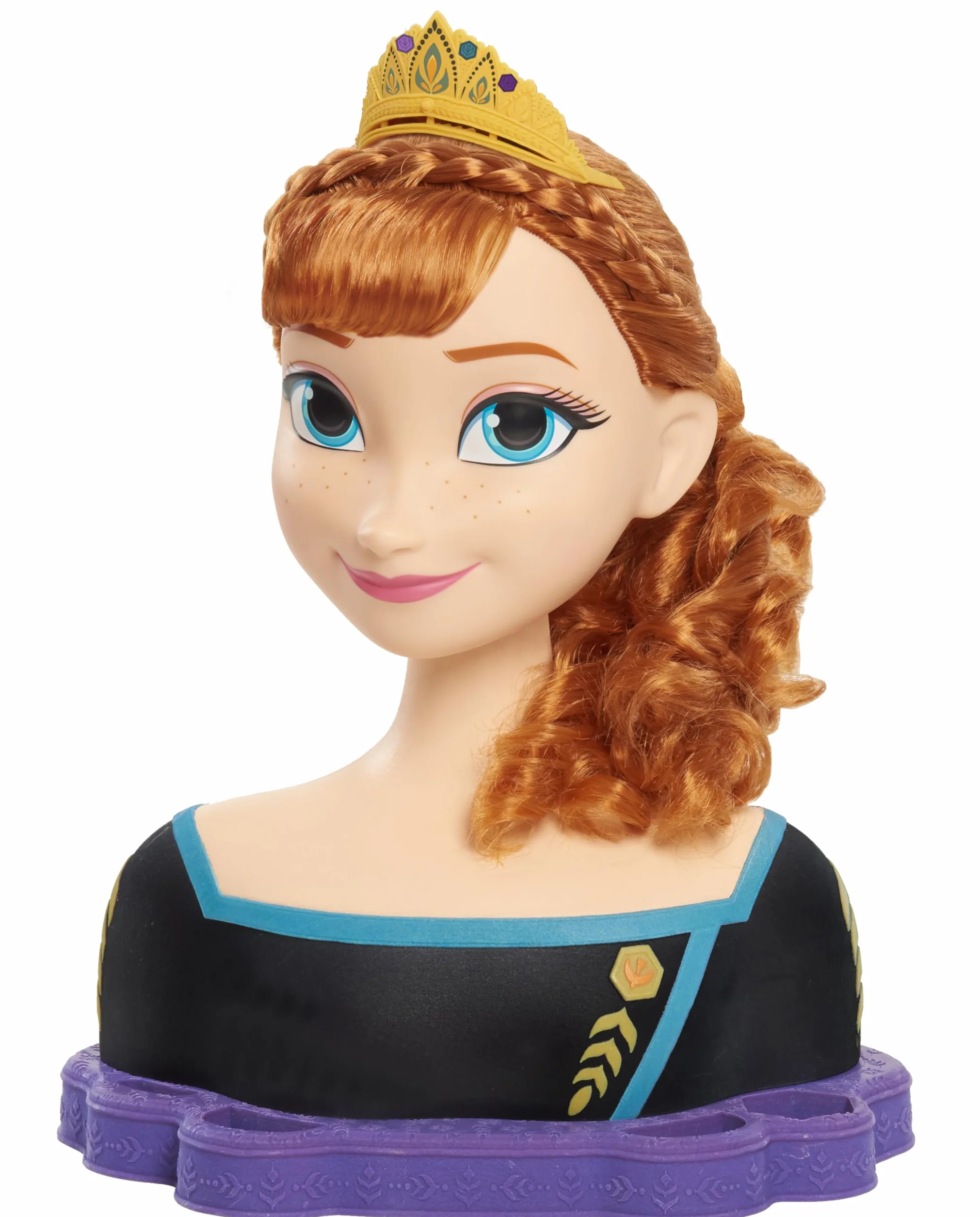 Disney LA REINE DES NEIGES 2 Anna Tête à Coiffer Deluxe 18 Accessoires de Coiffure Jouet Enfants 3 Ans