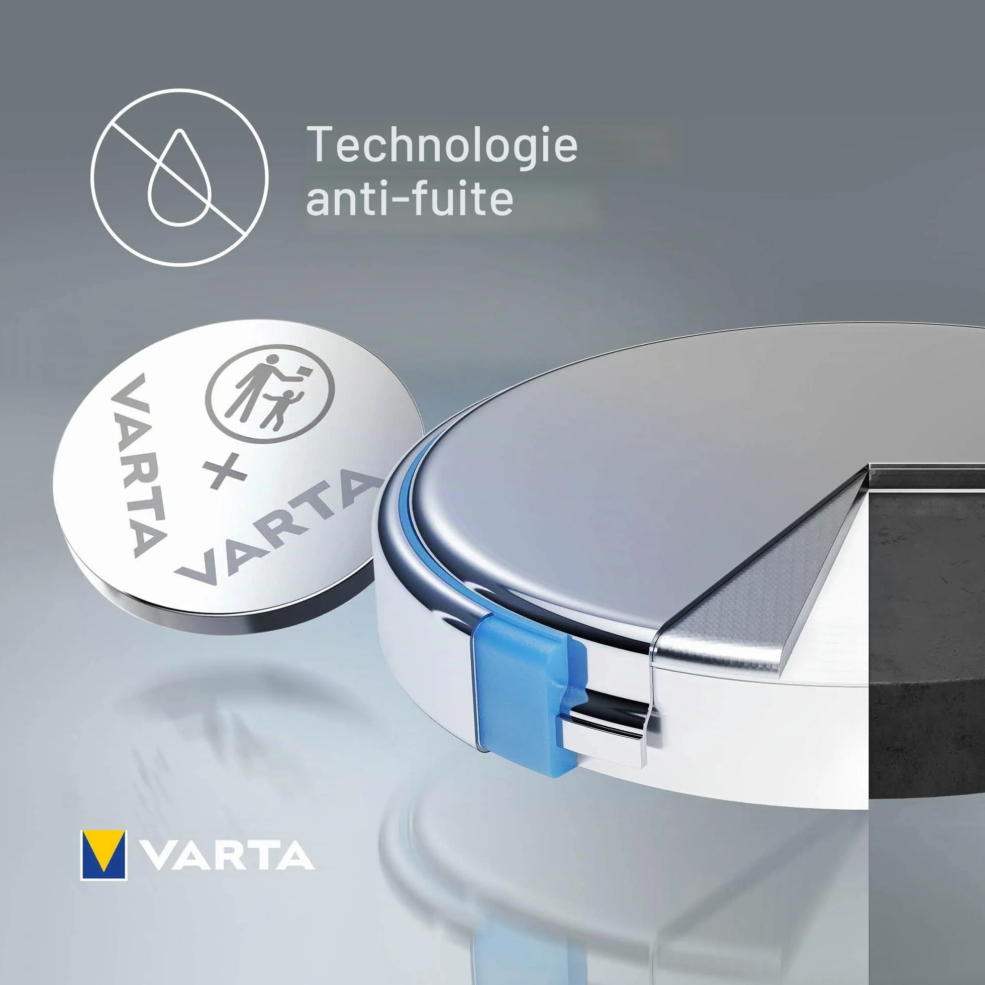 VARTA Piles Bouton CR2032, lot de 5, Lithium 3V, emballage sécurisé pour les enfants