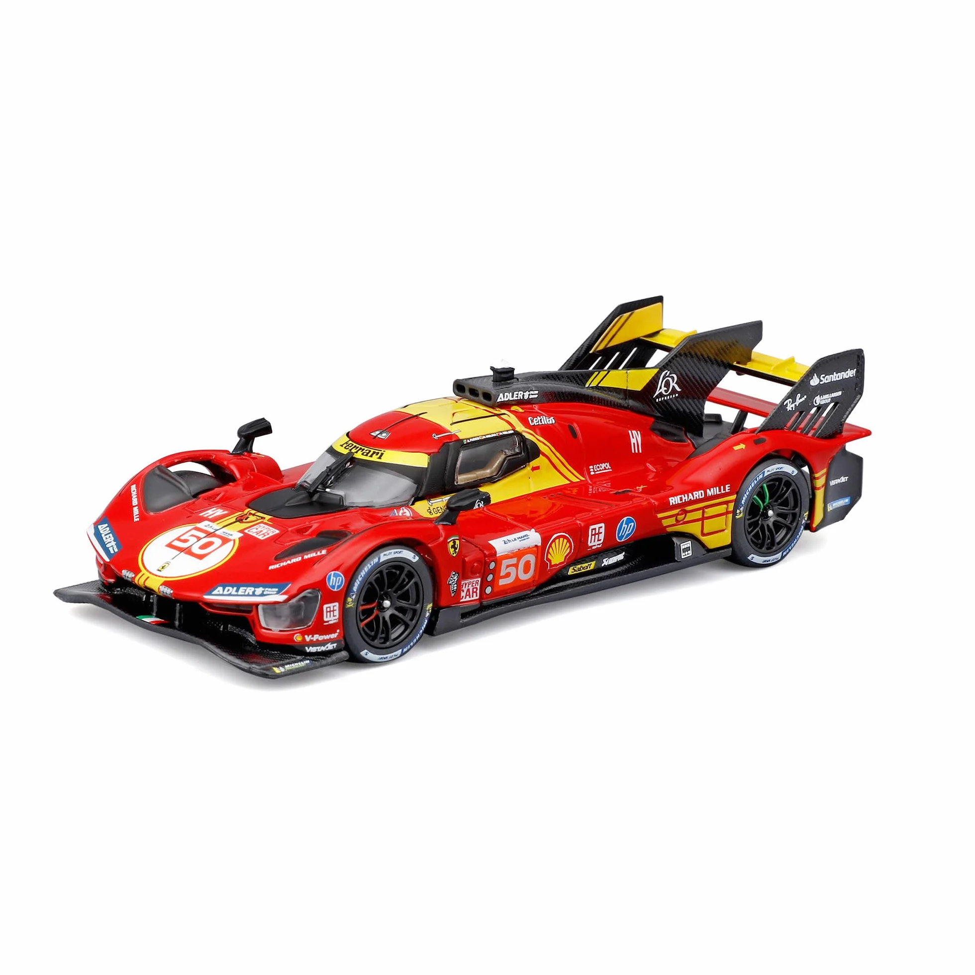 Bburago Ferrari 499P Winner 2024 #50 1:43 Voiture métal moulé réplique détaillée 24 Heures du Mans