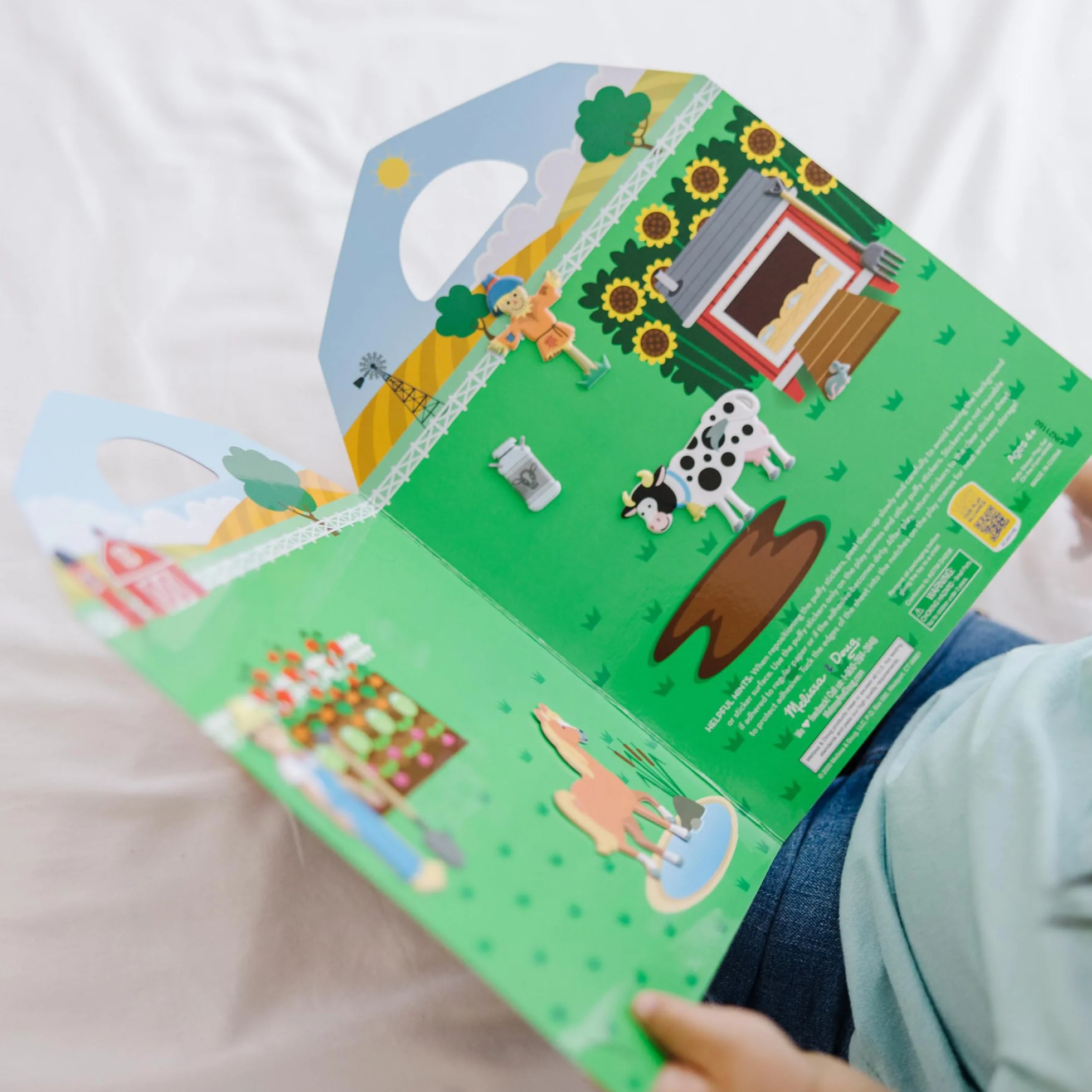 Melissa & Doug Kit Autocollants Réutilisables La Ferme Livre D’Activités Stickers Animaux Repositionnables 4 Ans+