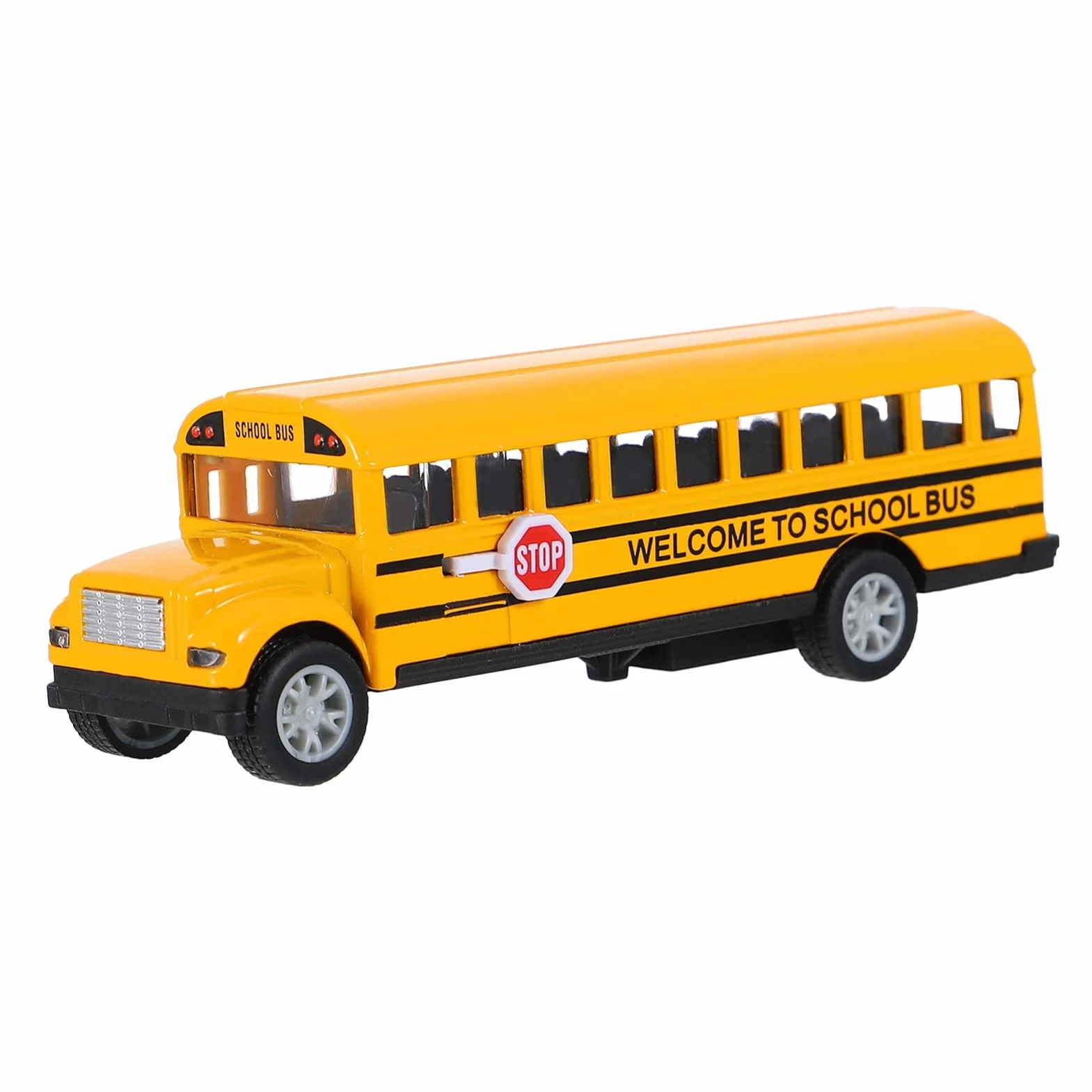 TOYANDONA Modèle de bus scolaire Jaune Orange 13 x 4 cm