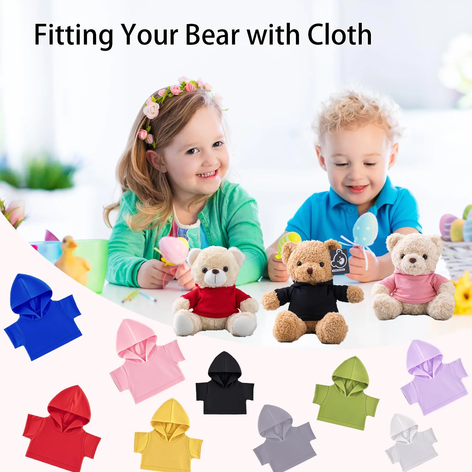 Vêtements Personnalisés pour Ours en Peluche 20-40 cm, Chemise Poupée