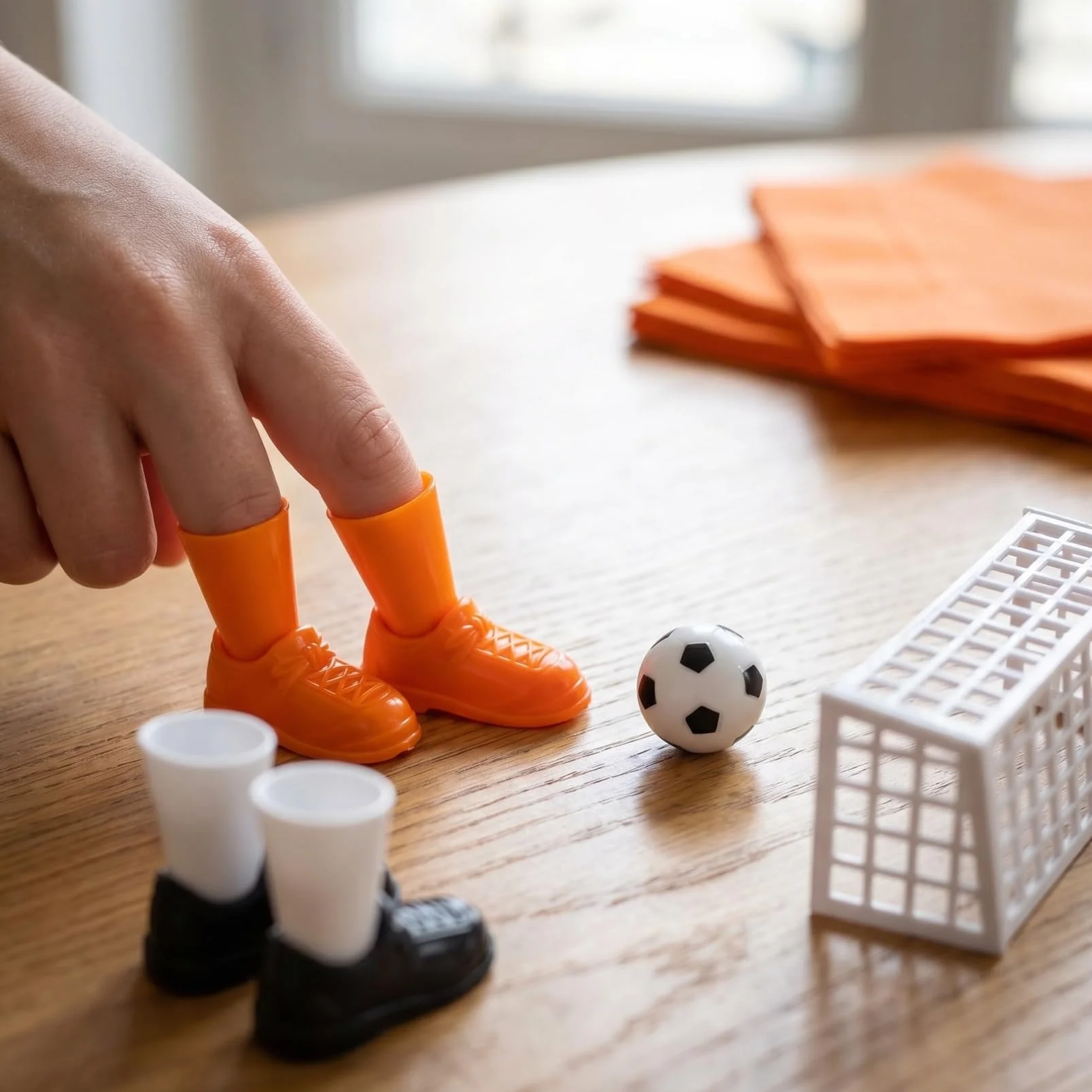 Abaodam Mini Jeu de Football pour Doigt 3 Ensembles Babyfoot de Table Interactif pour Enfants et Adultes