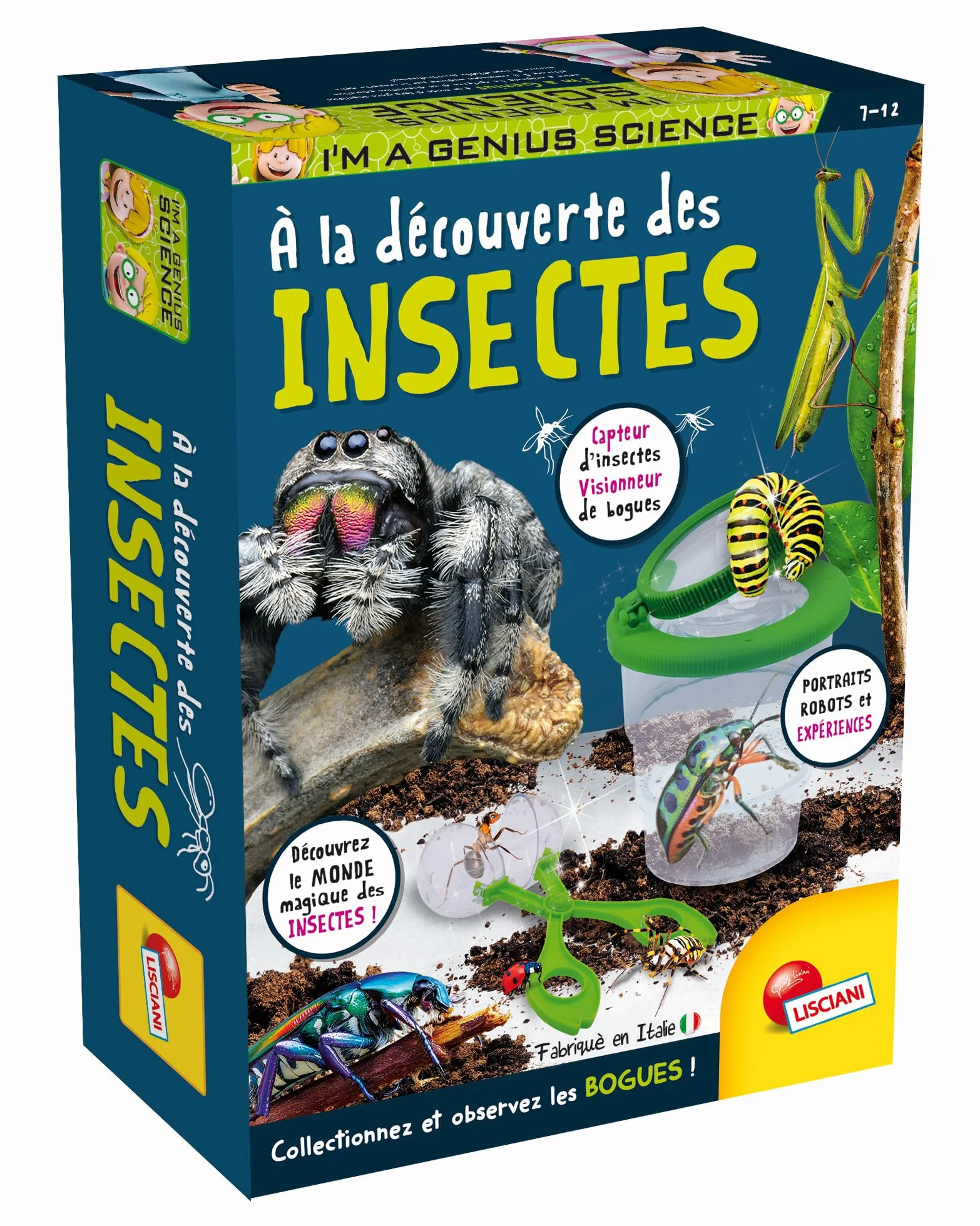 Lisciani I'm A Genius À la Découverte des Insectes Kit d'Observation pour Enfants dès 7 Ans