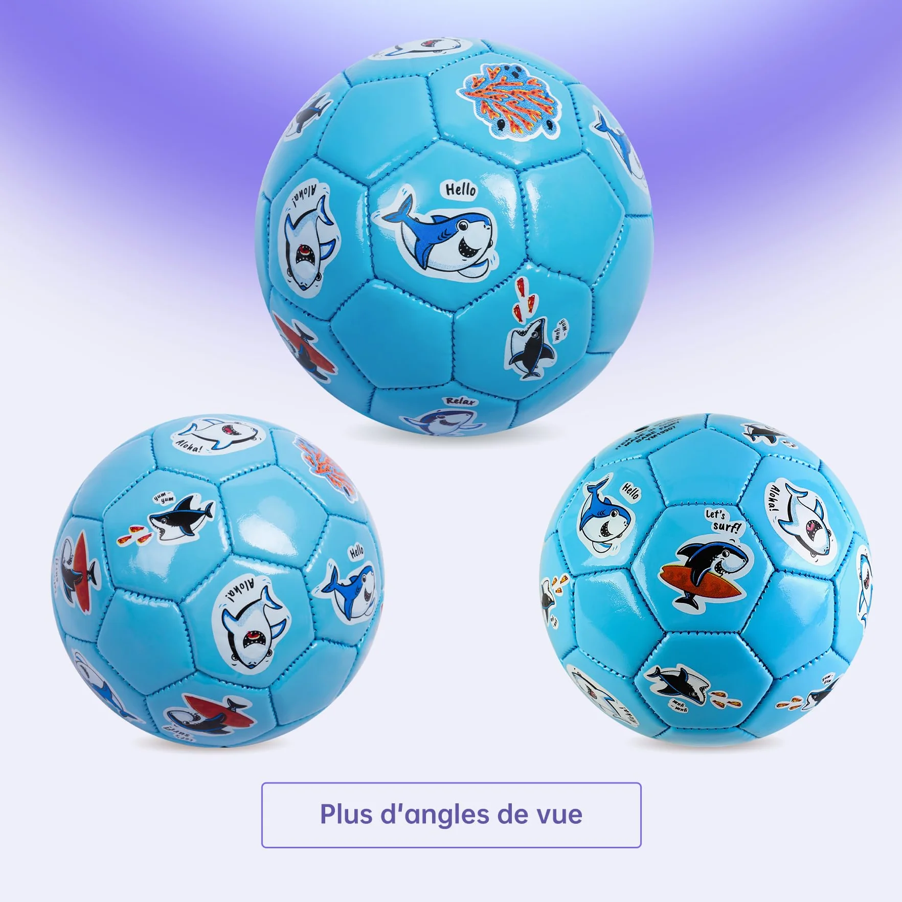 U&C Planet Ballon de Foot Taille 2 pour Enfants avec Pompe – Motif Animal, Jeu Intérieur Extérieur
