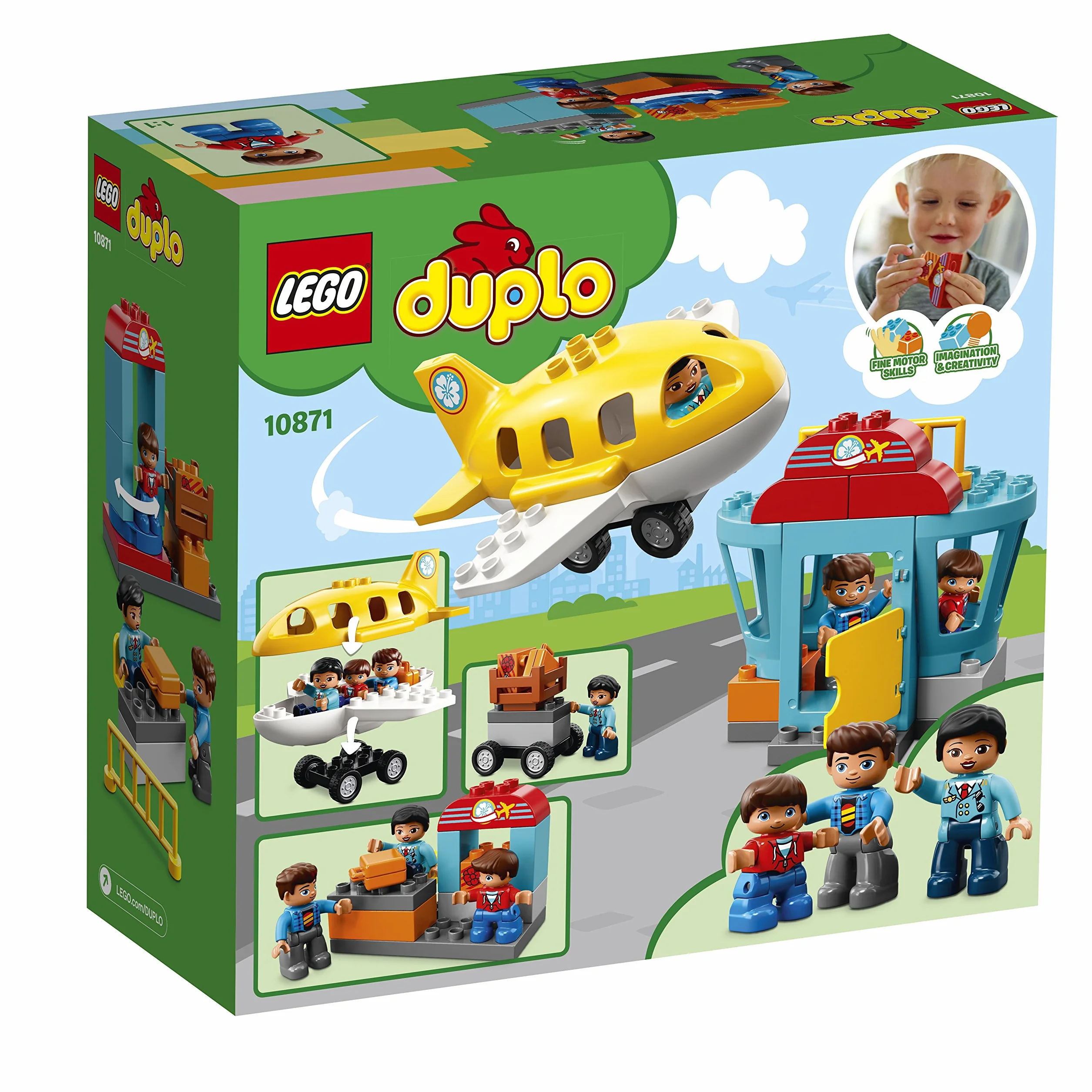 LEGO Duplo 10871 Ma Ville L'aéroport Set de Construction Avion Jouet Enfants 2-5 Ans
