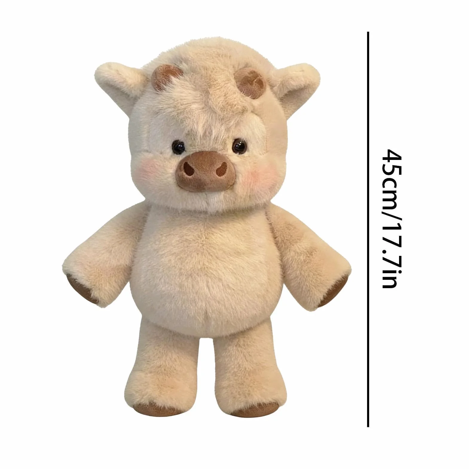 Jouet en Peluche Doux De Vache, Peluche Doudou Qui Court, Jeune Bovin Animal