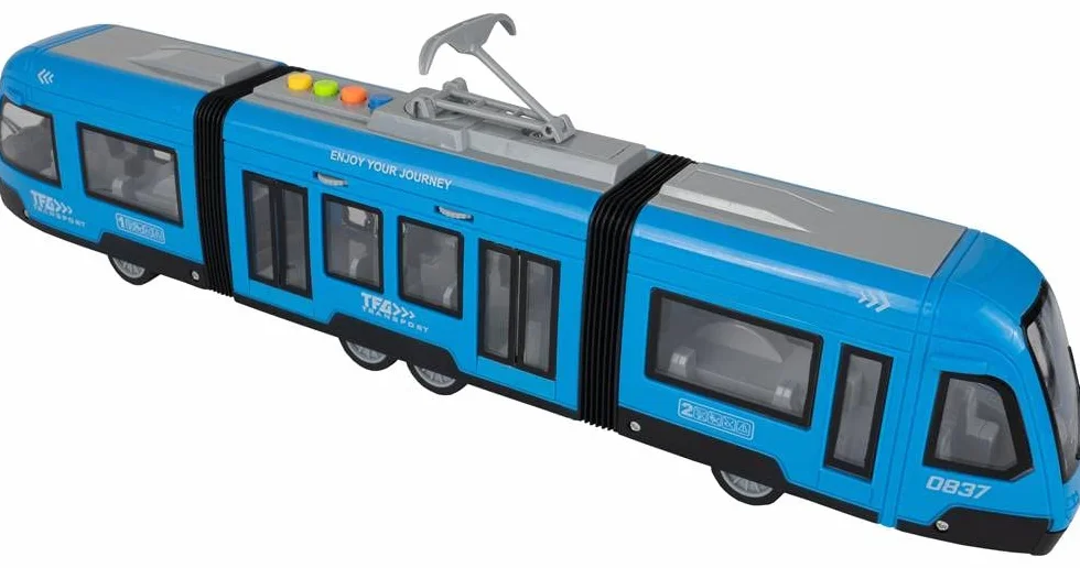 Maplay Jouet de tramway avec moteur à friction 1:16 Lumière et son pour enfants à partir de 3 ans