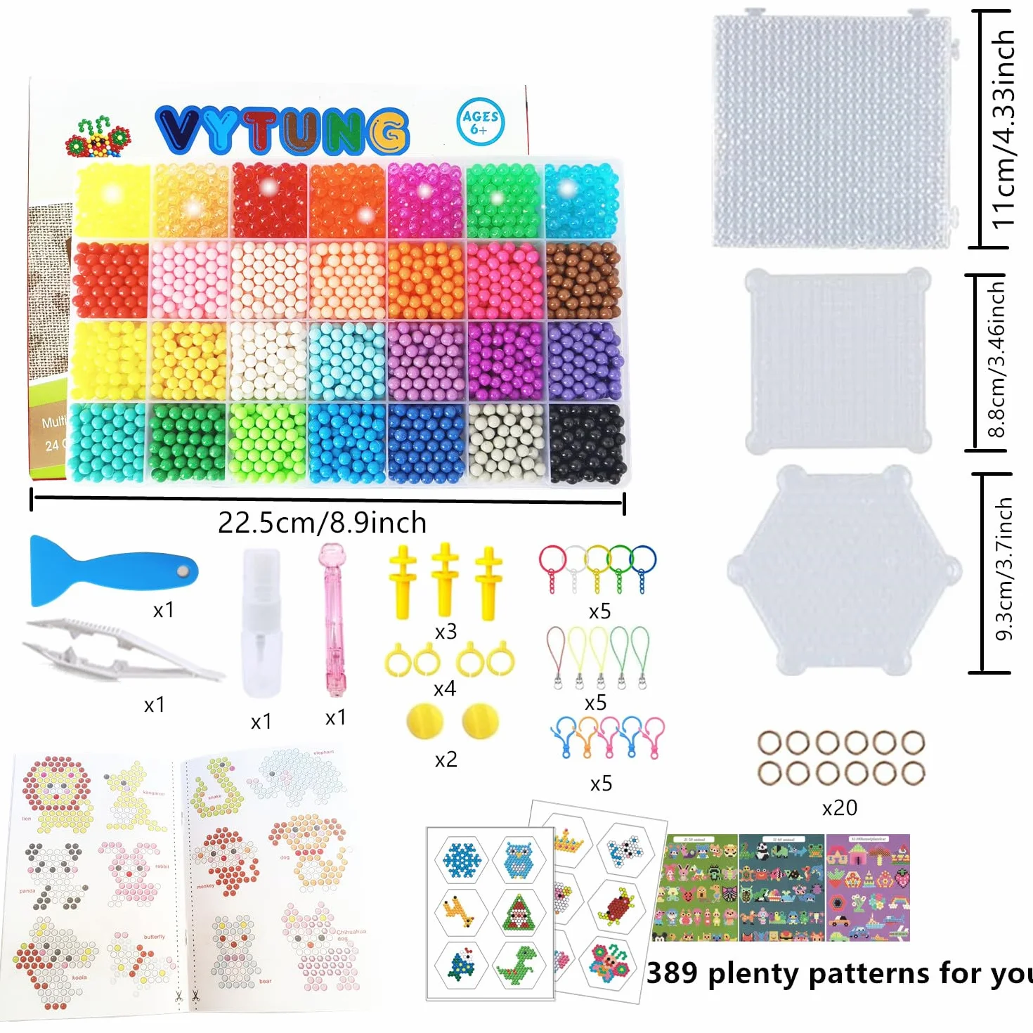 Vytung Set de Perles d'Eau Magique, 4000 Perles 28 Couleurs, Kit non Toxique pour Enfants DIY