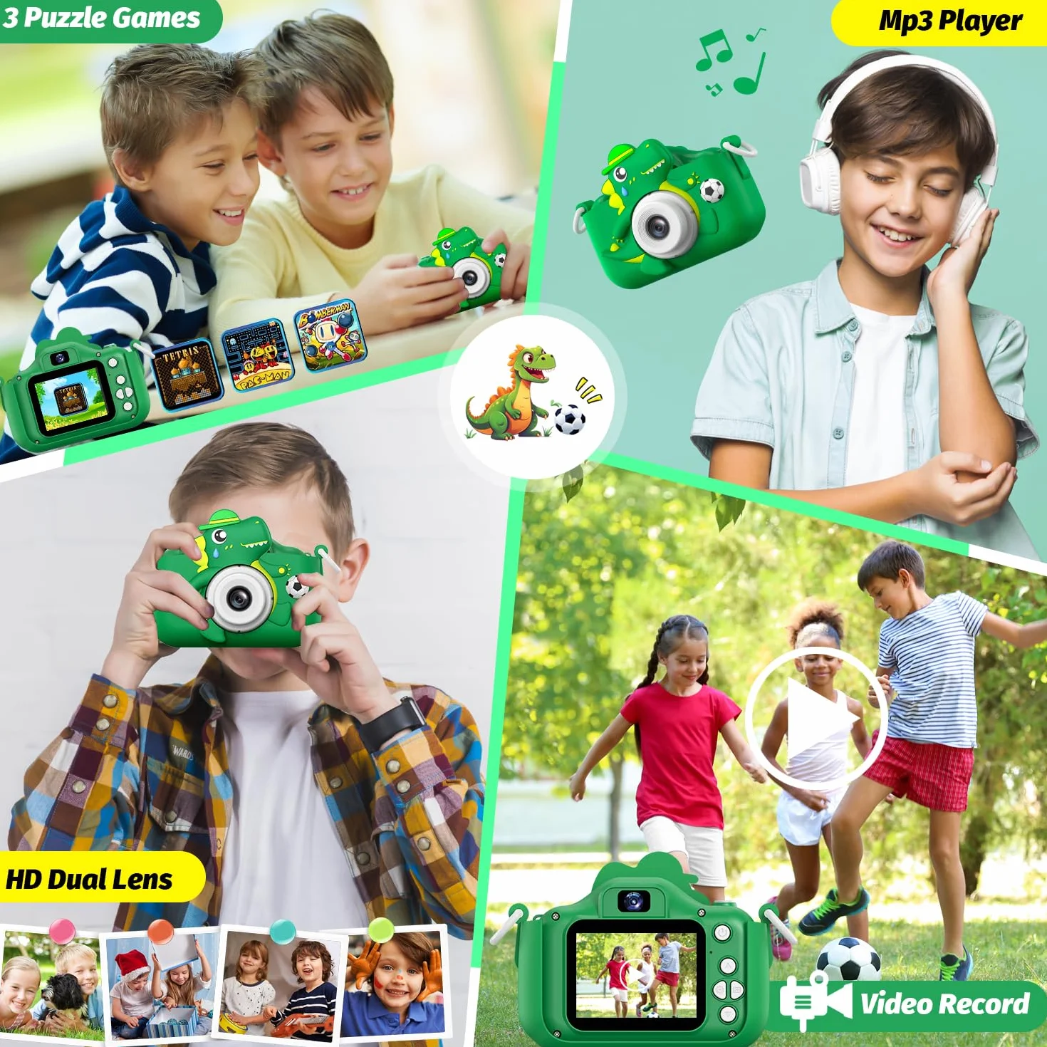 Cimizi Appareil Photo Enfant 2.0 Pouces Numérique HD 1080p avec 32GB Carte