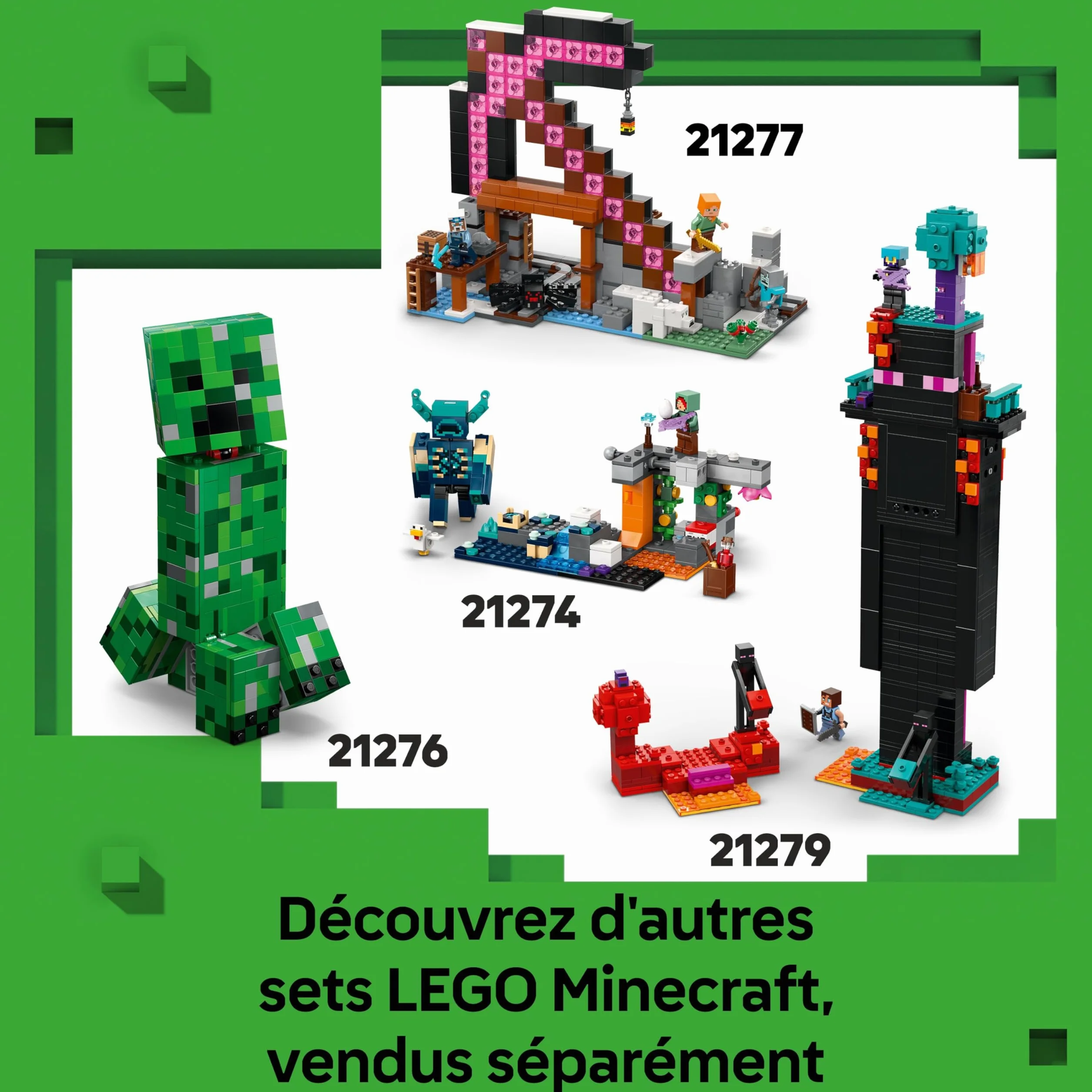 LEGO Minecraft La Maison en TNT de la Jungle 21275 Jouet Interactif avec Figurines Steve Creeper Zombie Fonction TNT Cadeau 8 Ans