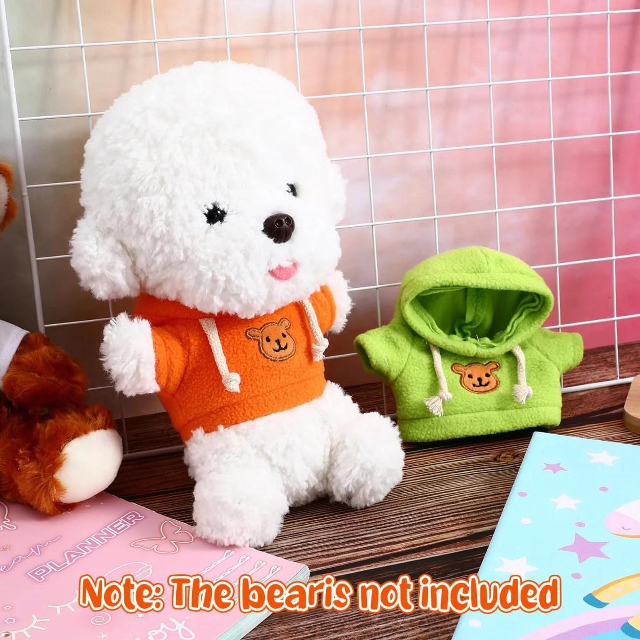 ERINGOGO Vêtements De Poupée Ours en Peluche 2 Pièces Sweat À Capuche Costume Accessoires