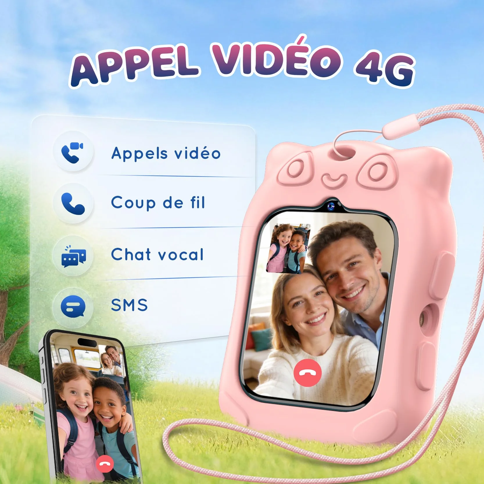 Blackview Montre Connectée Enfant GPS LBS WiFi Appel Vidéo 4G HD SOS