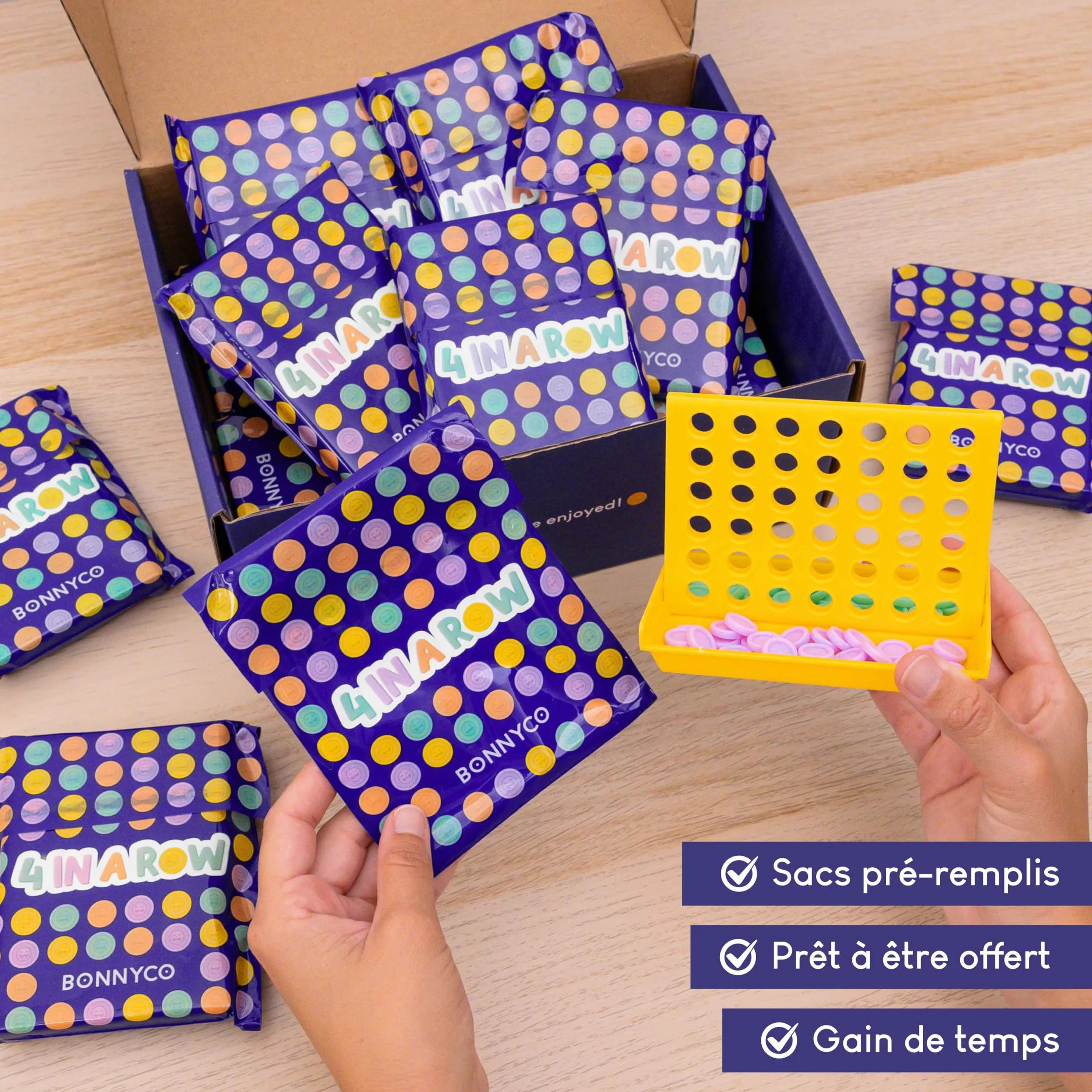 BONNYCO 4 en Ligne Pack 16 Mini Jeux de Société Voyage Enfants 3-12 Ans Cadeau Anniversaire