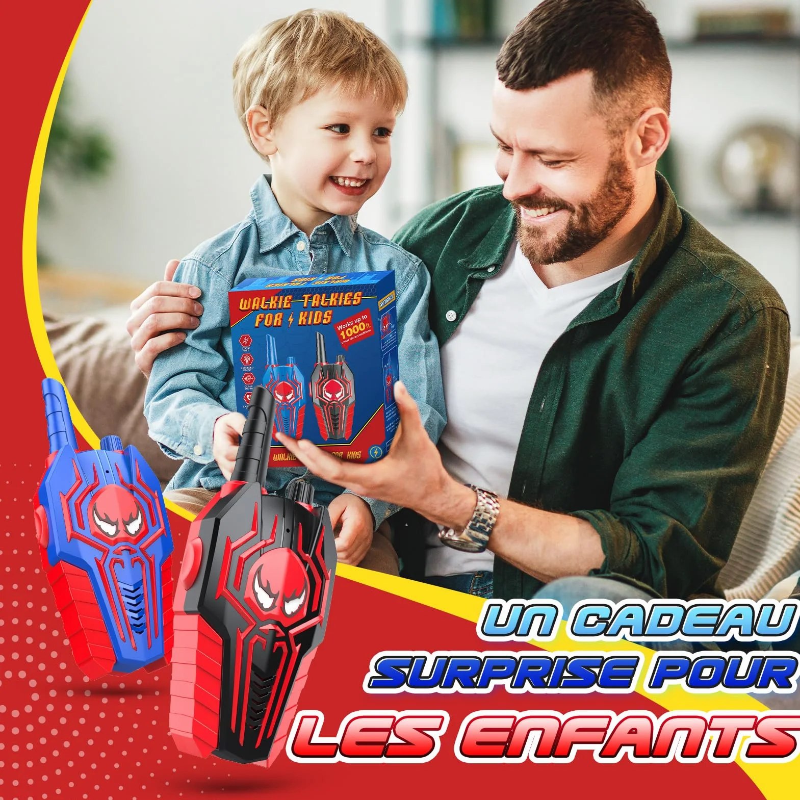 Talkie Walkie Jouet Enfant 3-12 Ans Garcon Cadeau Anniversaire Jeux d'extérieur