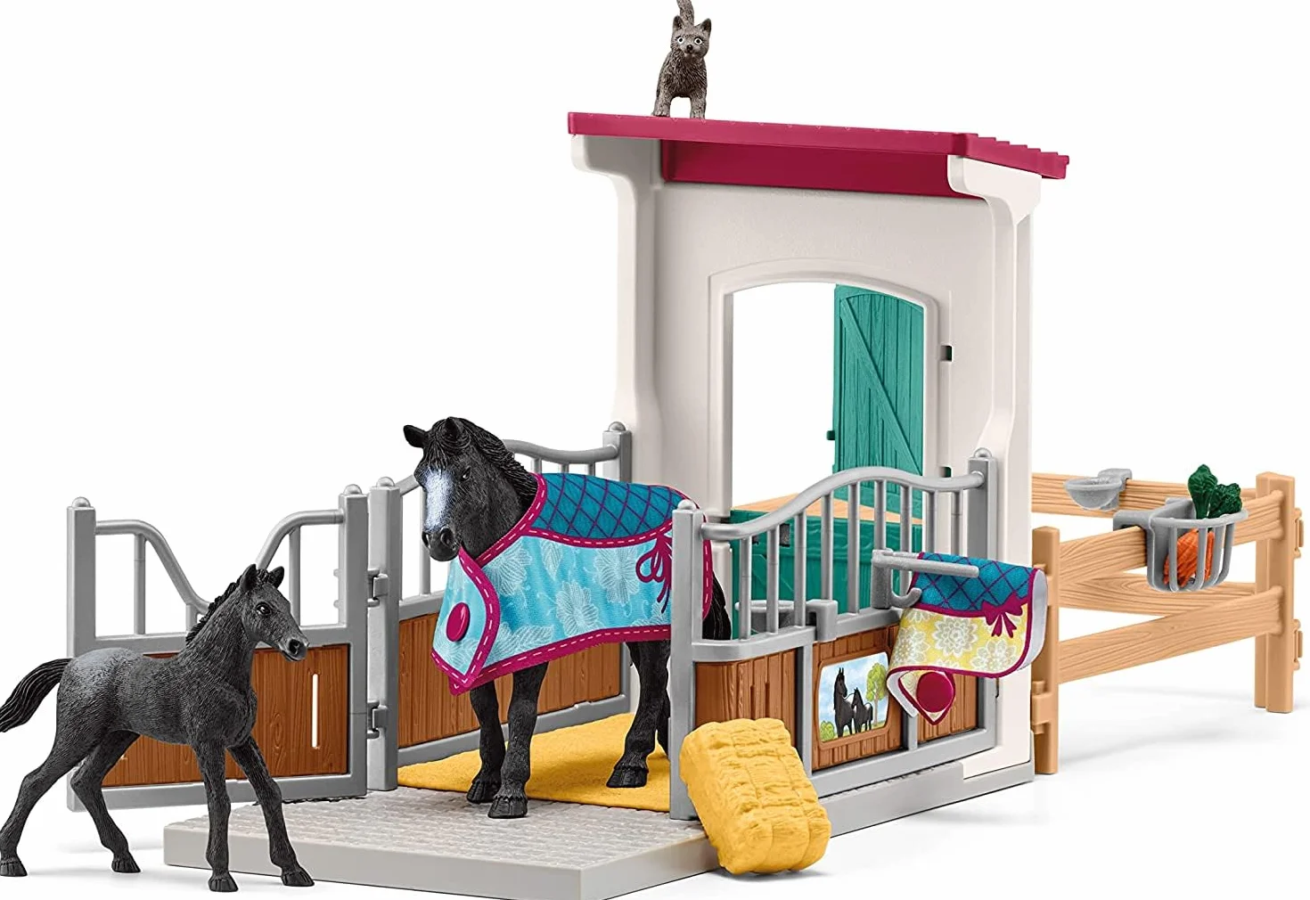 Schleich HORSE CLUB Box pour jument et poulain 42611 coffret 34 pièces jouet cheval dès 5 ans